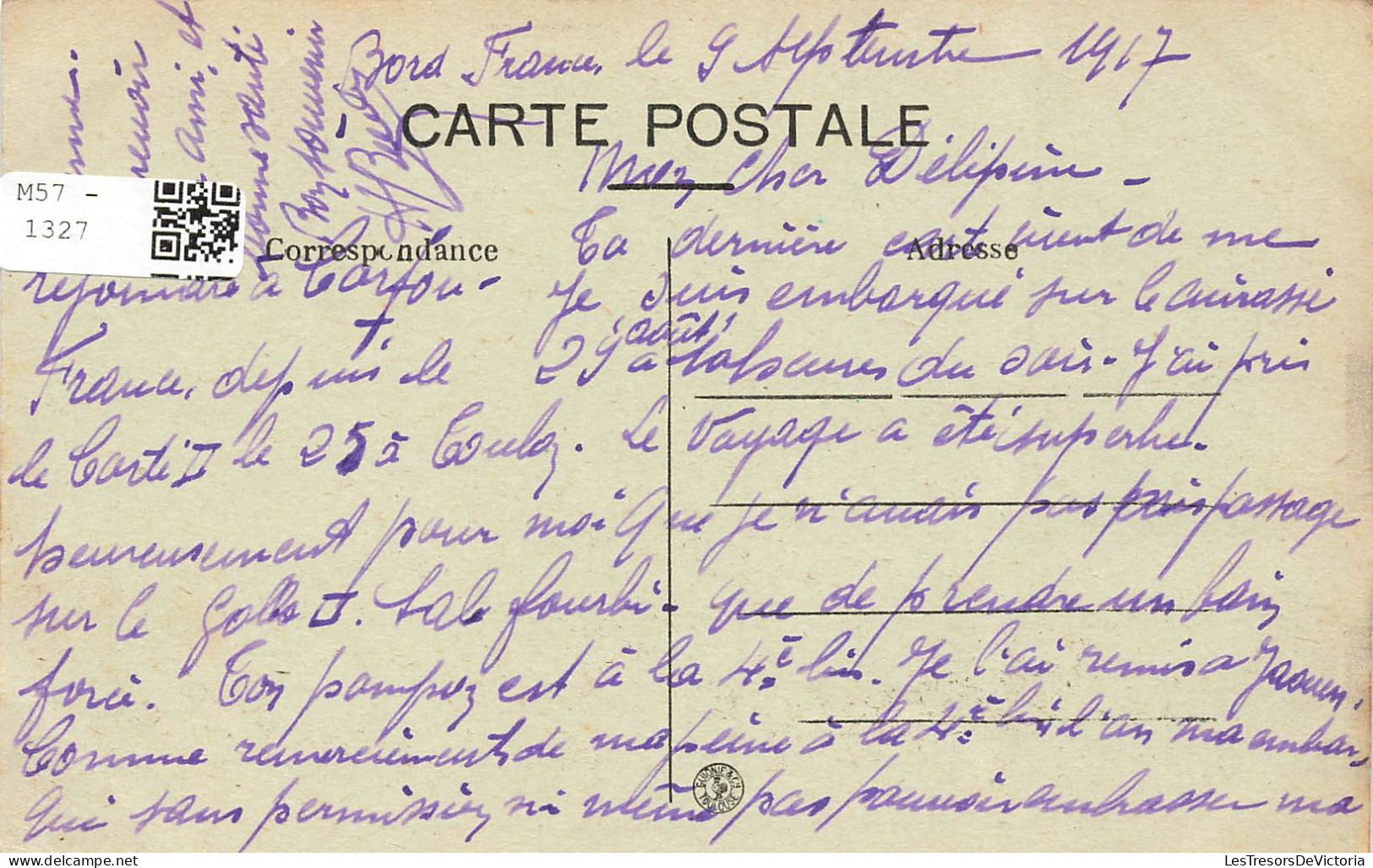 MILITARIA - Marine De Guerre - Paris - Dreadnougth - Carte Postale Ancienne - Guerres - Autres