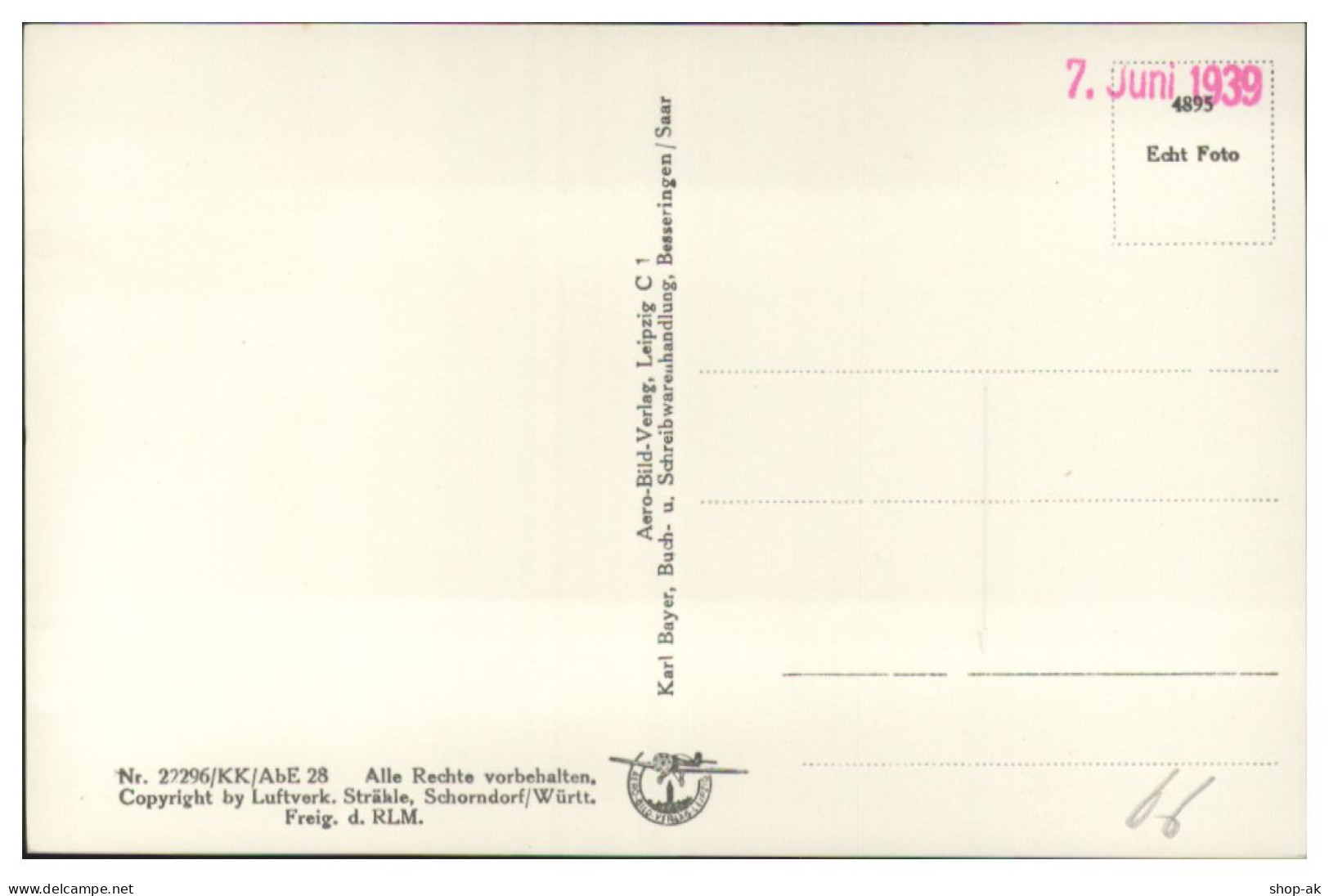 MW14215/ Besseringen Saar Foto AK Seltenes Strähle Luftbild 30er Jahre - Andere & Zonder Classificatie