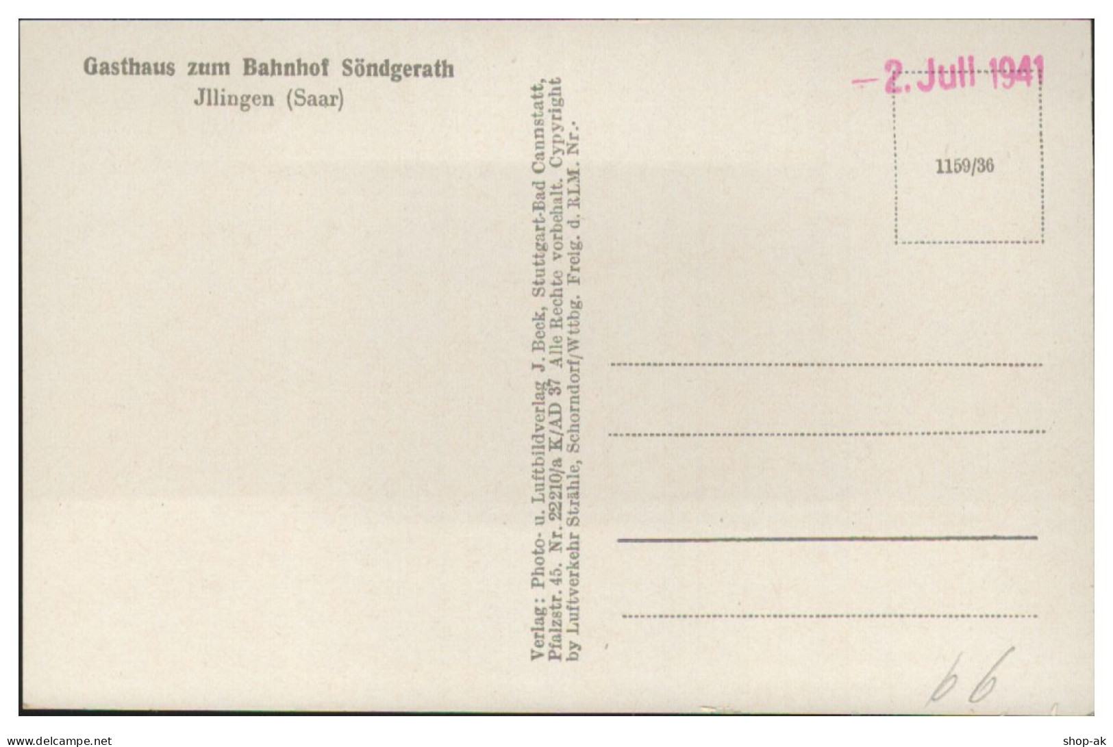MW14274/ Illingen   Saar AK Seltenes Strähle Luftbild 30/40er Jahre - Other & Unclassified