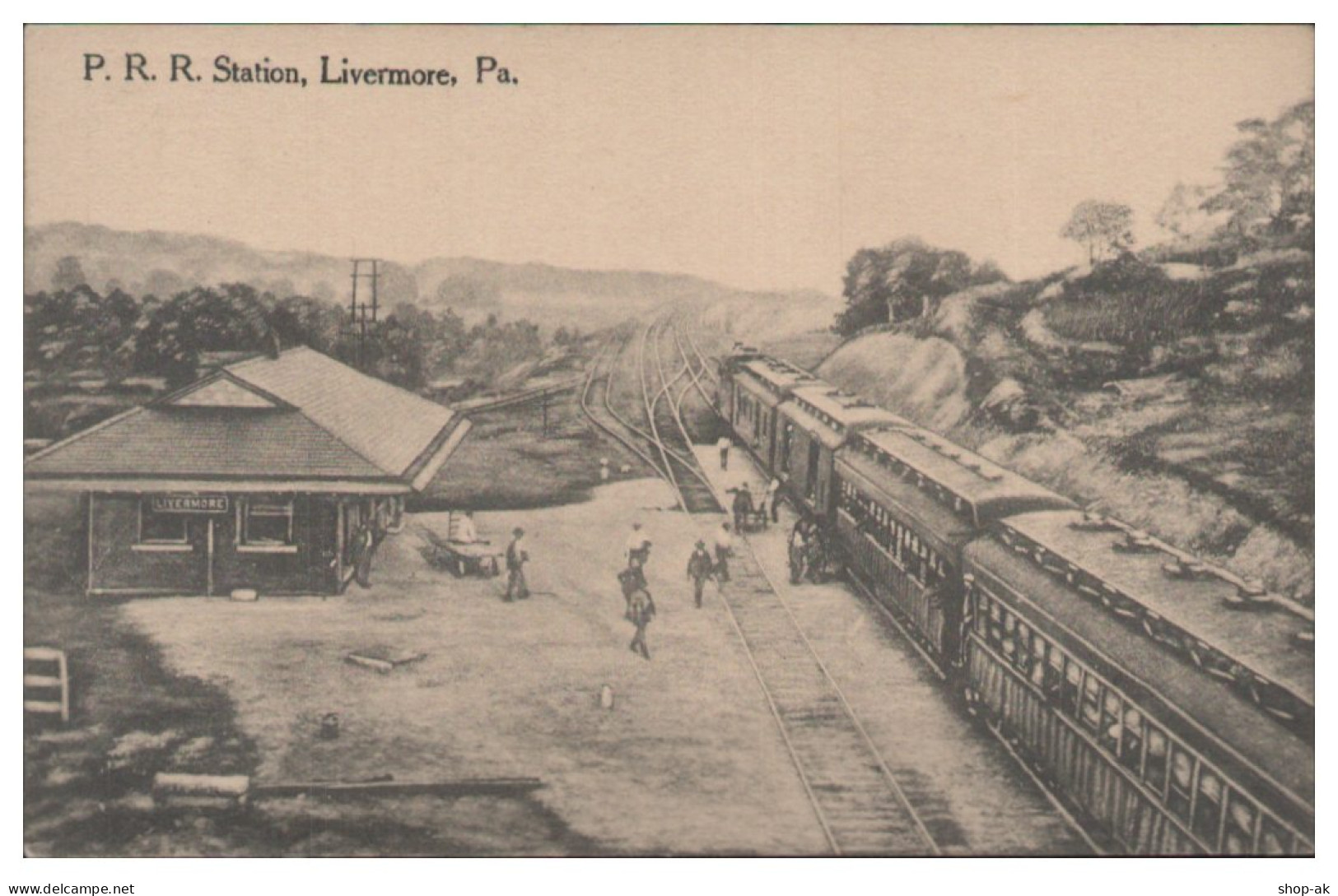 S5608/ Livermore Pa.  P.R.R. Station Bahnhof Eisenbahn  USA AK Ca.1910 - Autres & Non Classés