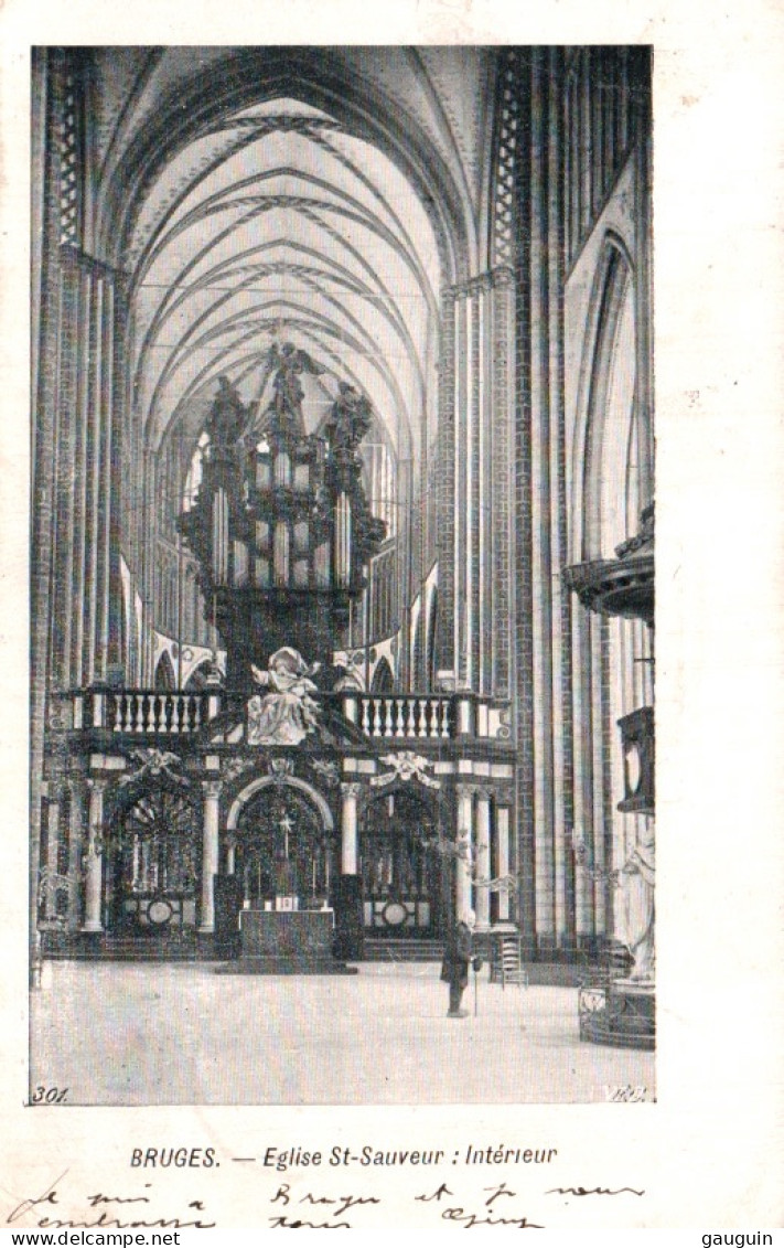 CPA - BRUGES - ORGUES Intérieur De L'église St Sauveur ...Edition V.E.D - Chiese E Cattedrali