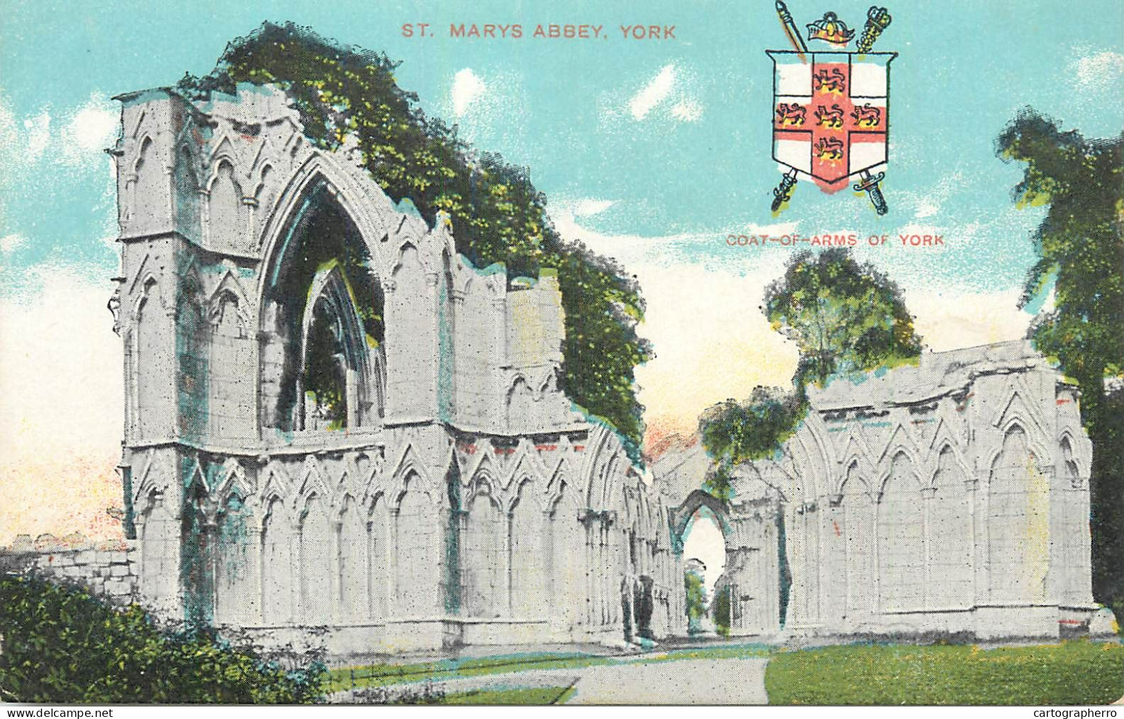England York St Mary's Abbey & Coat Of Arms Of York - York