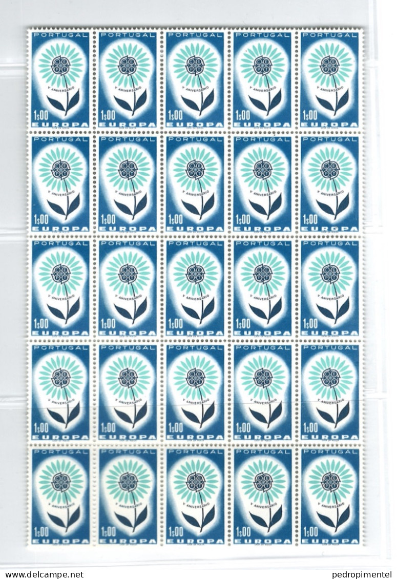 Portugal 1964 "Europa CEPT" Condition MNH #934-936 (sheet Of 25 5x5) - Ongebruikt