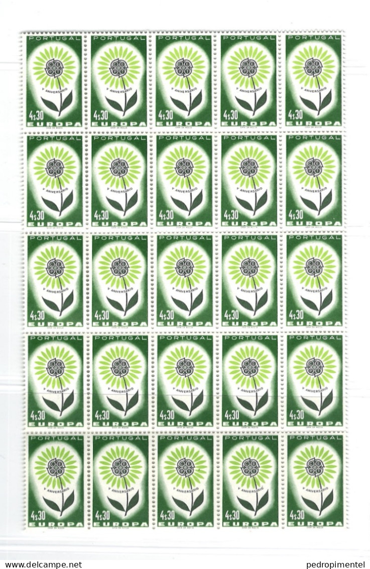 Portugal 1964 "Europa CEPT" Condition MNH #934-936 (sheet Of 25 5x5) - Unused Stamps