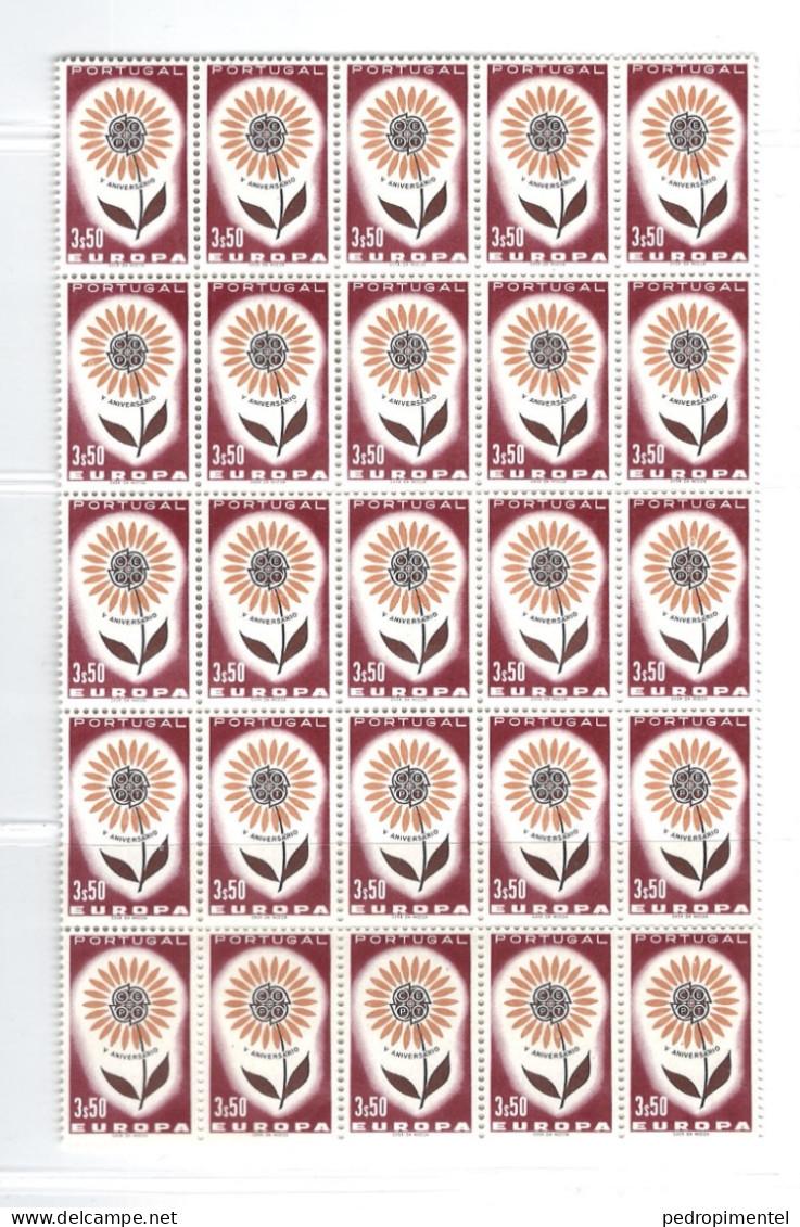 Portugal 1964 "Europa CEPT" condition MNH #934-936 (sheet of 25 5x5)