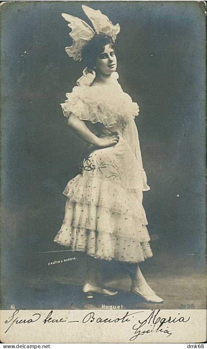 GIUSEPPINA HUGUET - SPANISH SOPRANO - RPPC POSTCARD - 1900s   (TEM557) - Singers & Musicians