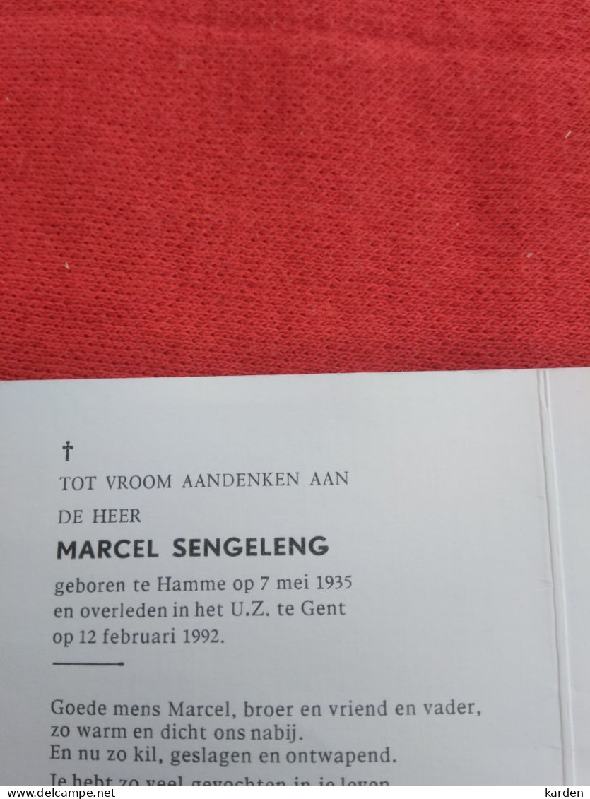 Doodsprentje Marcel Sengeleng / Hamme 7/5/1935 Gent 12/2/1992 - Godsdienst & Esoterisme