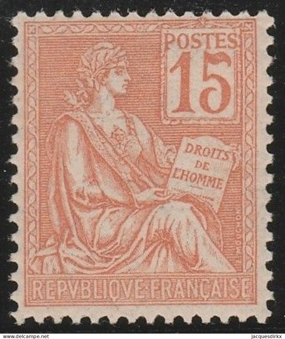 France  .  Y&T   .   117  (2 Scans)    .     **   .     Neuf Avec Gomme D'origine Et SANS Charnière - 1900-02 Mouchon