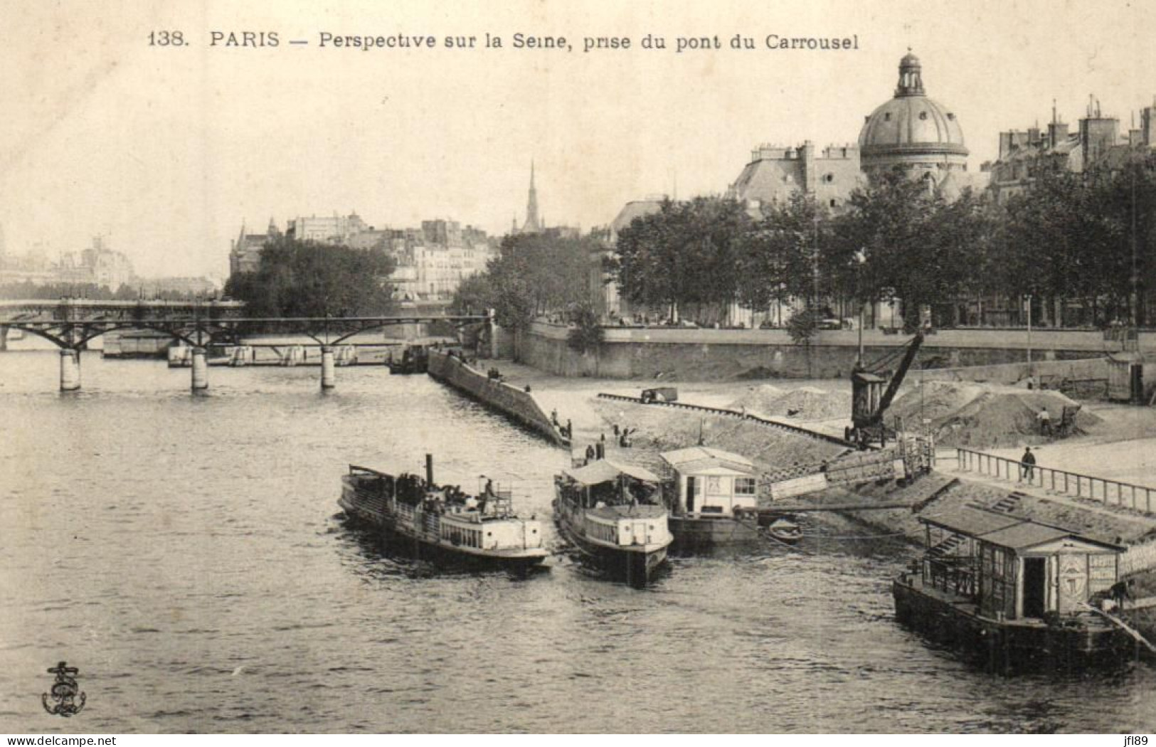 France > [75] Paris > La Seine Et Ses Bords -  La Seine Prise Du Pont Du Carroussel - 7737 - The River Seine And Its Banks