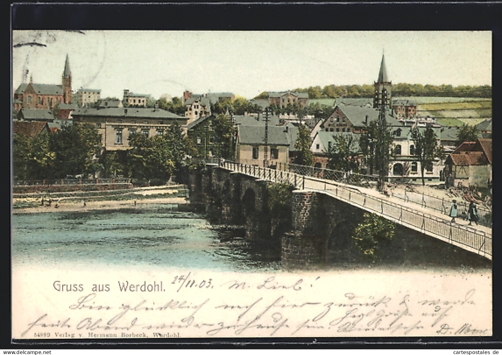 AK Werdohl, Stadtansicht Mit Brücke  - Werdohl