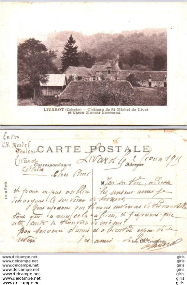 14 - Calvados - Livarot - Château De Saint Michel De Livet Et Vieux Manoir Normand - Livarot