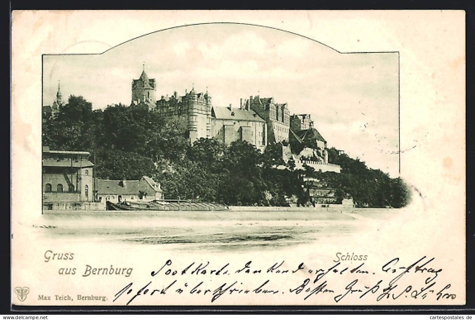 AK Bernburg, Schloss, Panorama  - Bernburg (Saale)