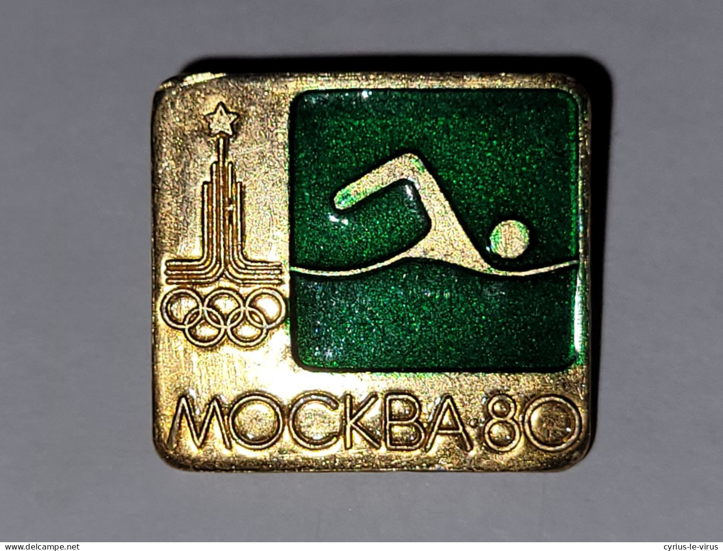 Pin's Jeux Olympiques De Moscou 1980  ** Natation   ** - Schwimmen
