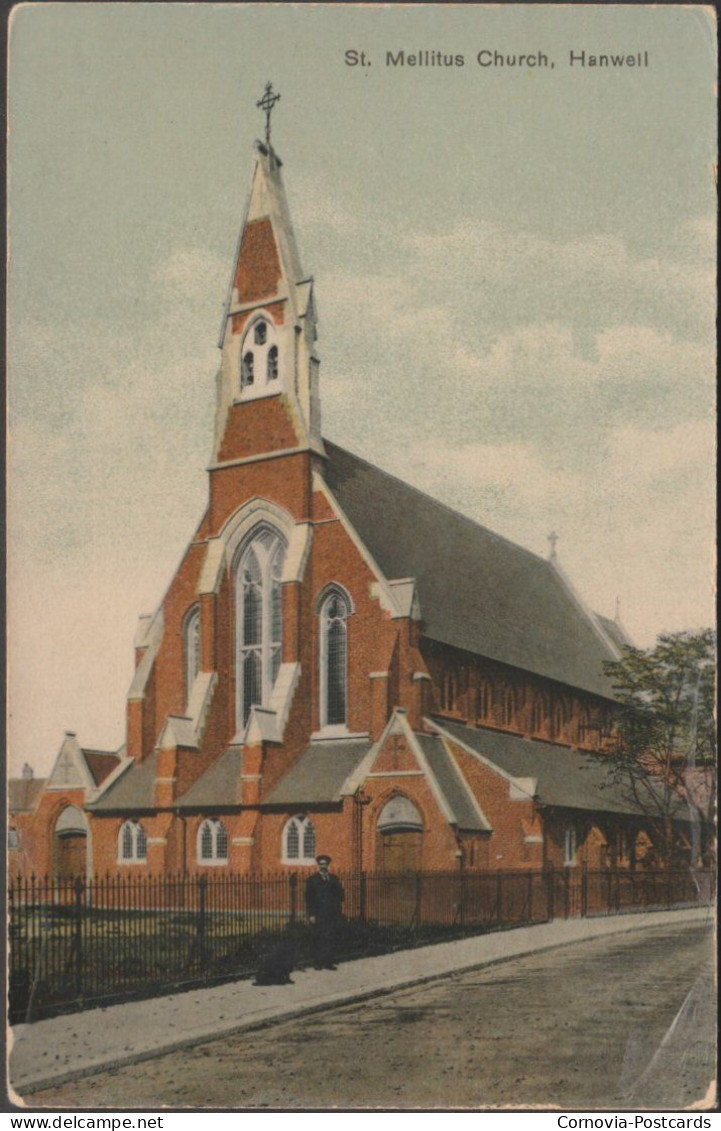 St Mellitus Church, Hanwell, Middlesex, C.1905-10 - Holmes Postcard - Middlesex