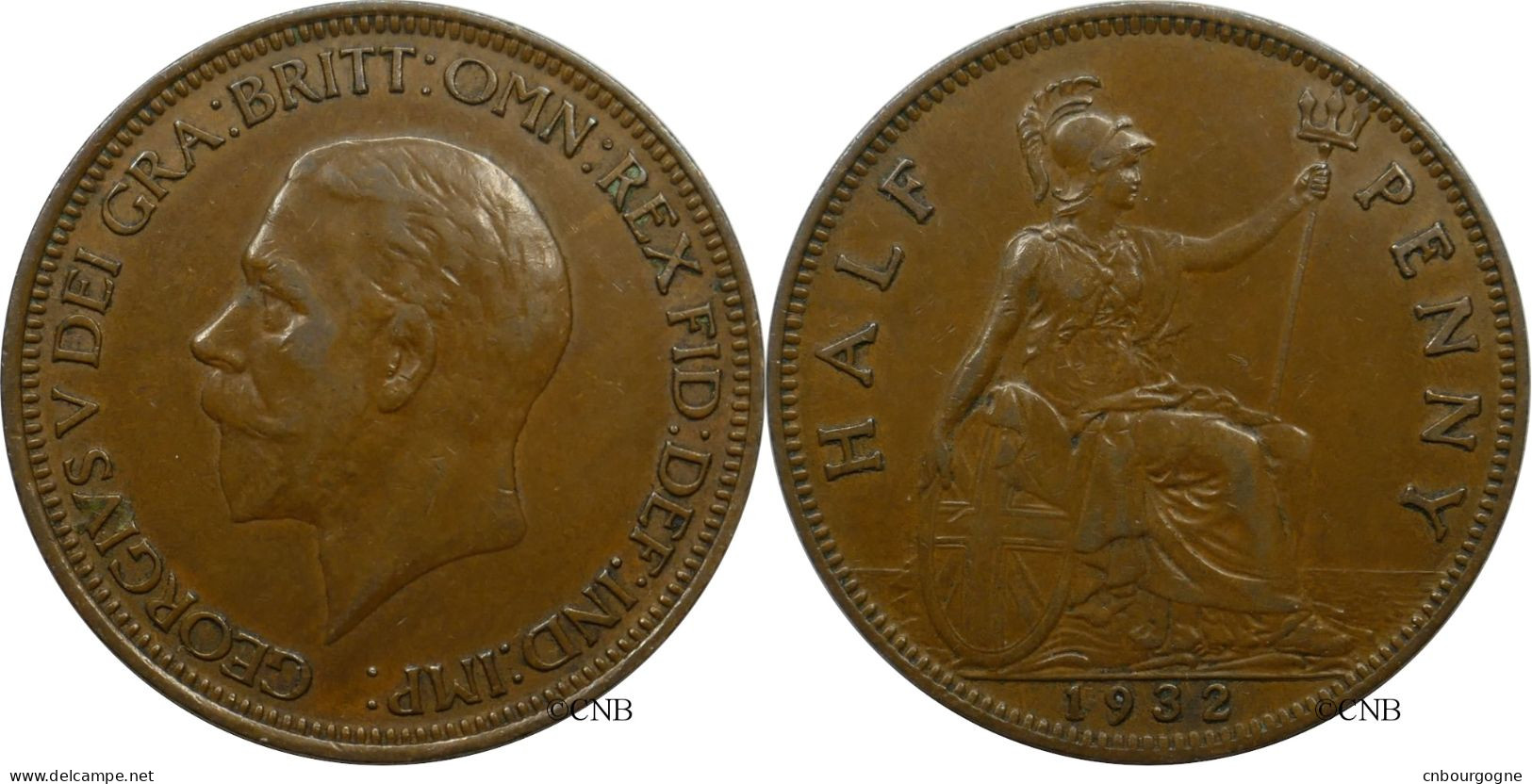 Royaume-Uni - George V - Half Penny 1932 - TTB/XF45 - Mon6187 - C. 1/2 Penny