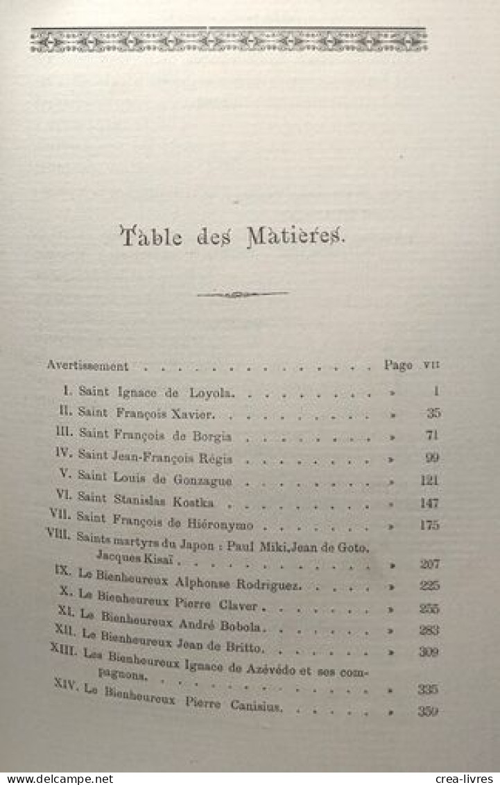 La Glorieuse Couronne Ou Saints Et Bienheureux De La Compagnie De Jésus - Religione