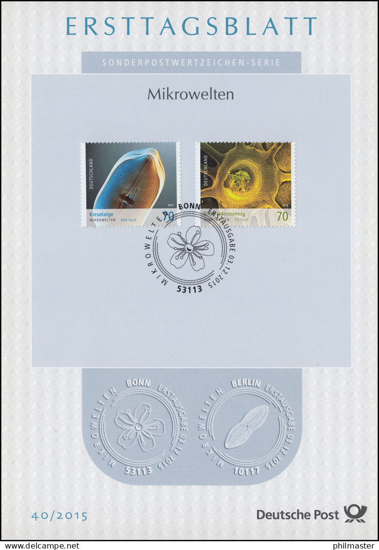 ETB 40/2015 Mikrowelten, Kieselalge Und Odermennig-Blüte - 2011-…