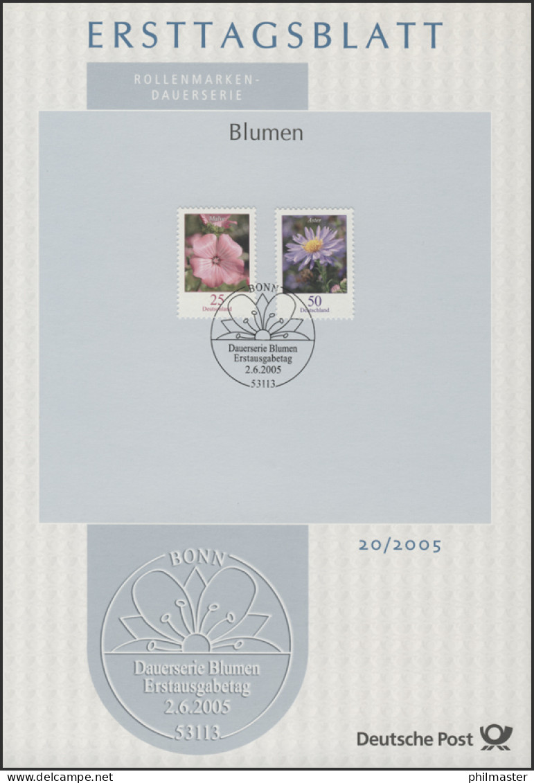 ETB 20/2005 Blumen, Malve 0,25 Euro / Herbstaster 0,50 Euro - 2001-2010