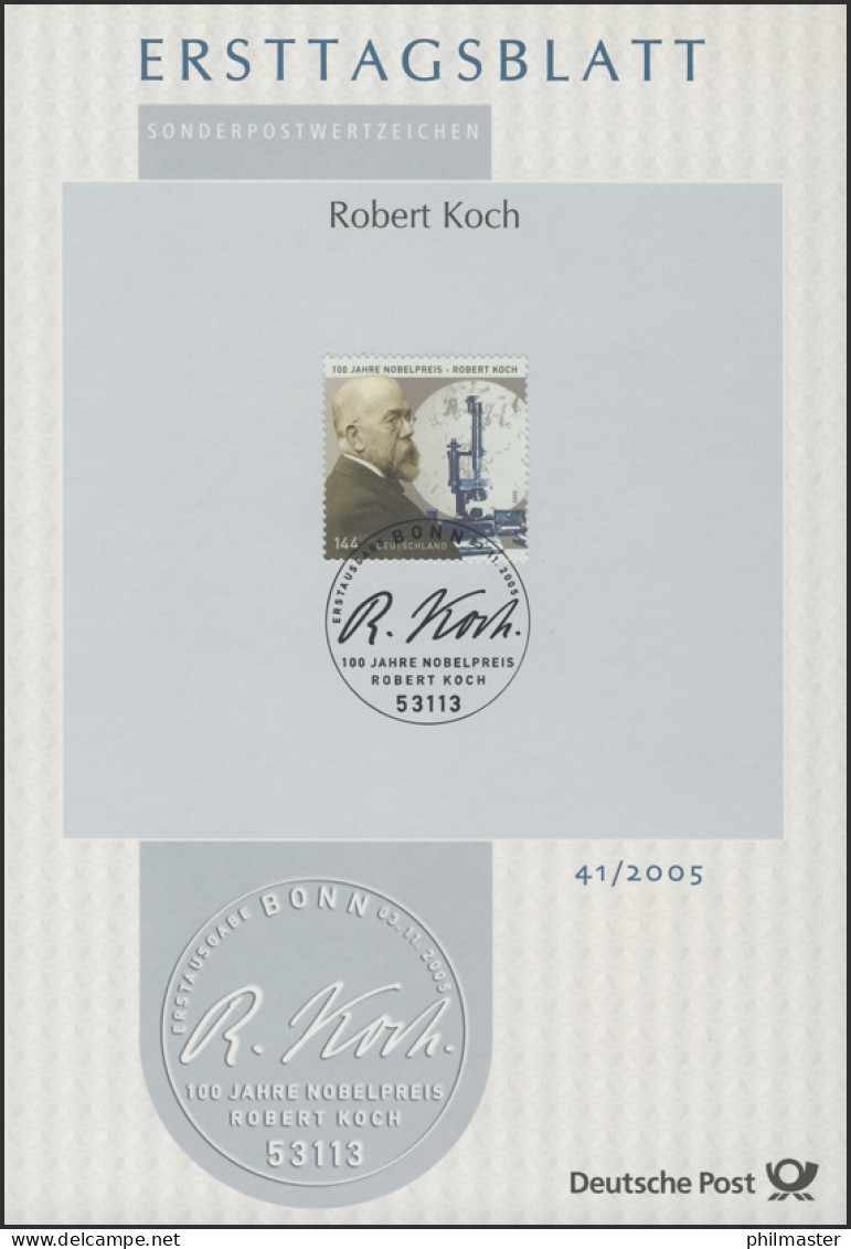 ETB 41/2005 Robert Koch, Bakteriologe - 2001-2010