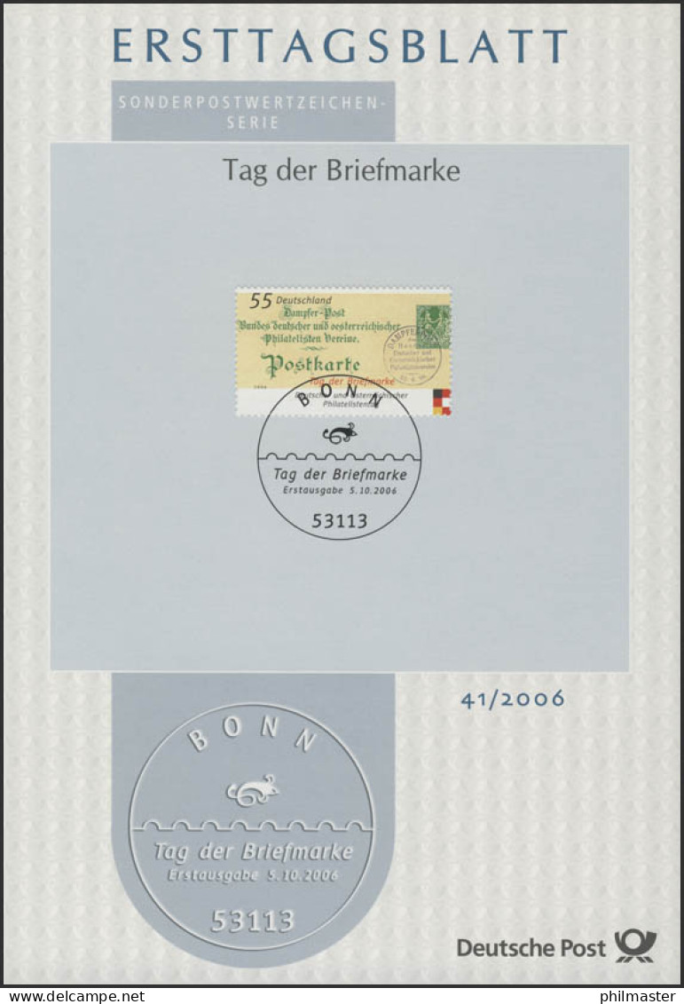 ETB 41/2006 Tag Der Briefmarke, Philatelistentag - 2001-2010