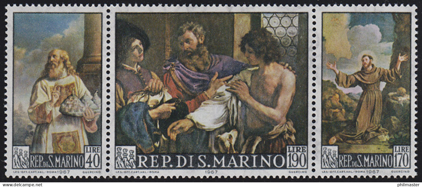 San Marino: Gemälde & Paintings Barbarie 1967, Zusammendruck ** - Andere & Zonder Classificatie