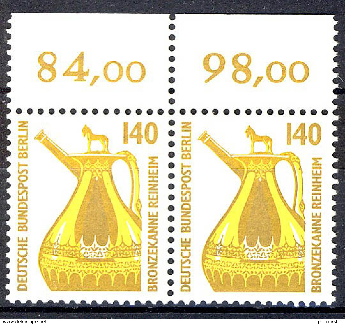 832 SWK 140 Pf Paar OR ** Postfrisch - Unused Stamps