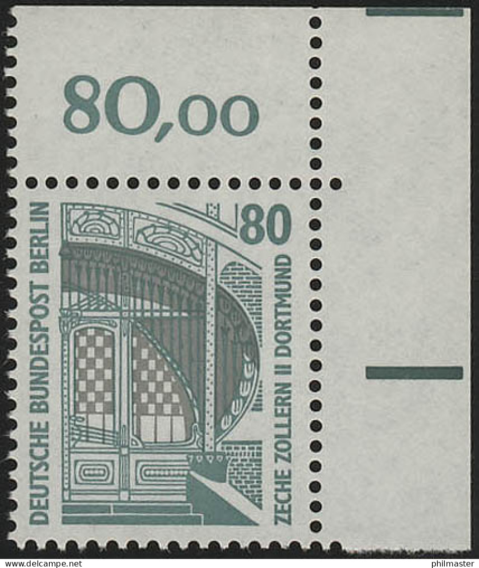 796 SWK 80 Pf Ecke Or ** Postfrisch - Unused Stamps