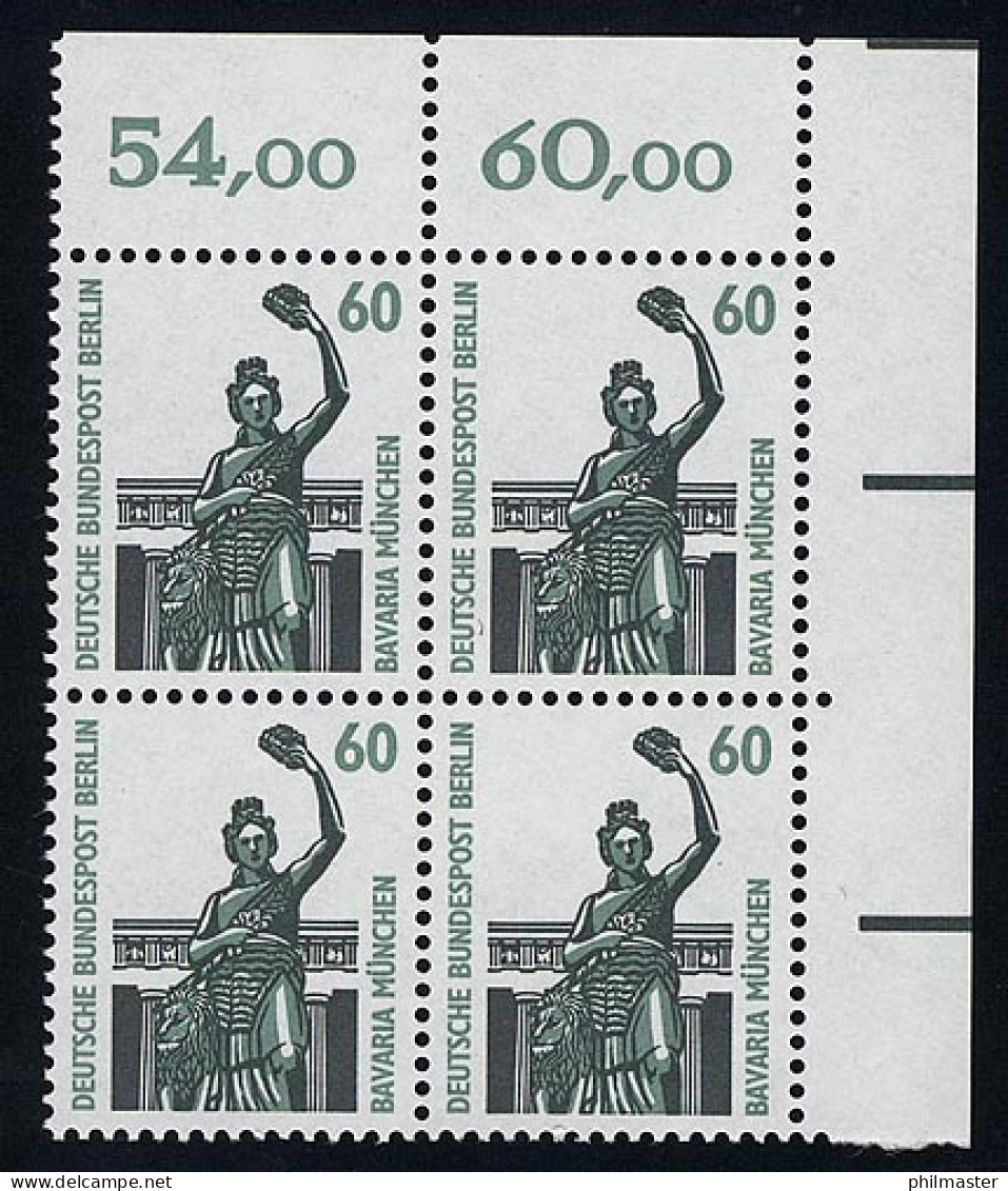 795 SWK 60 Pf Eck-Vbl. Or ** Postfrisch - Unused Stamps