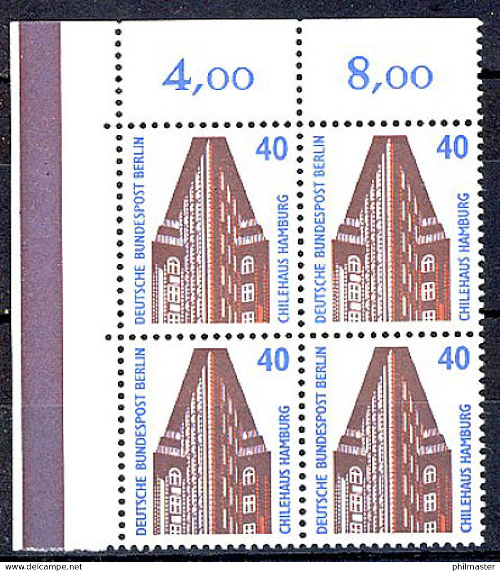 816 SWK 40 Pf Eck-Vbl. Ol ** Postfrisch - Unused Stamps