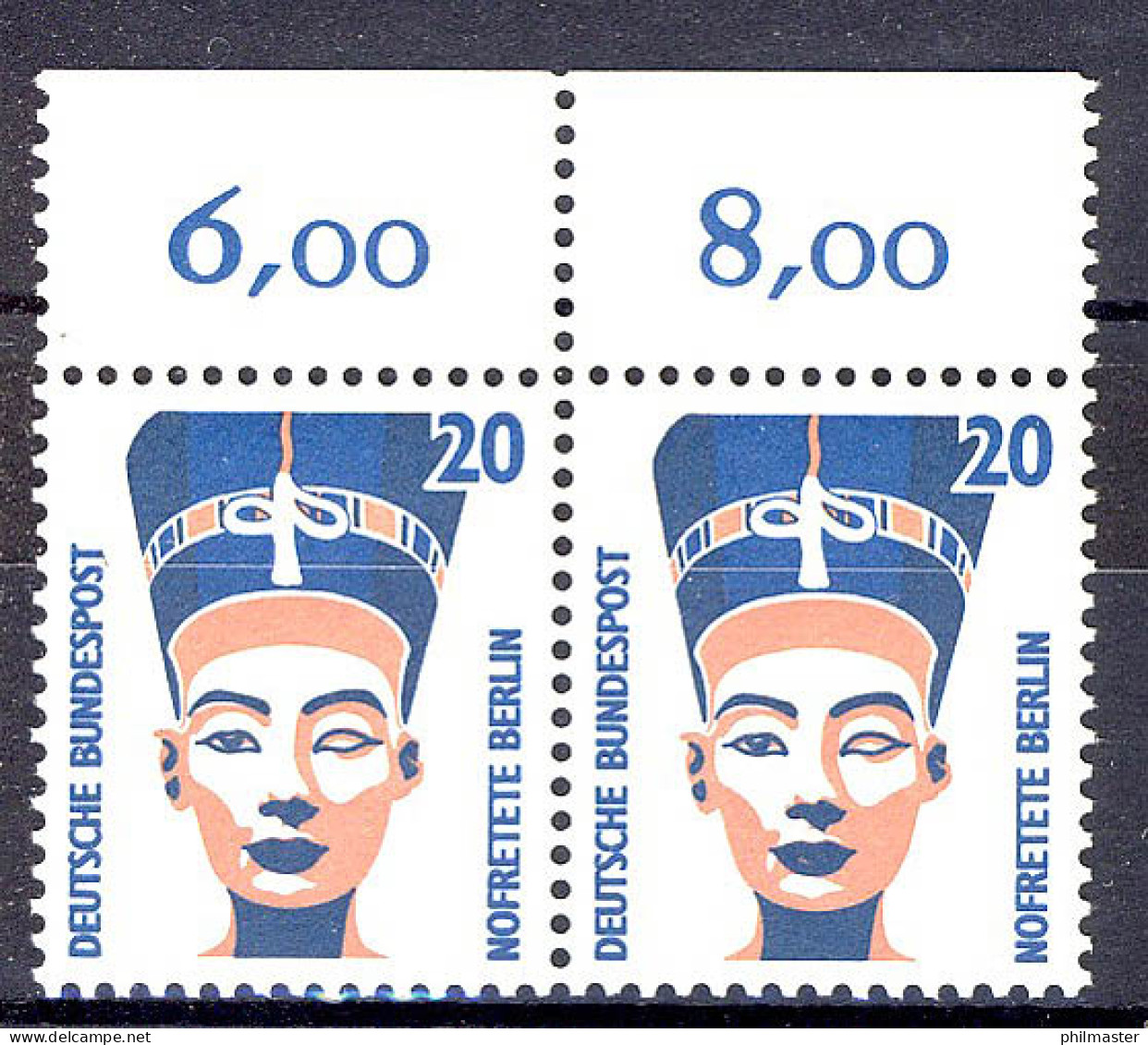 831 SWK 20 Pf Paar OR ** Postfrisch - Unused Stamps