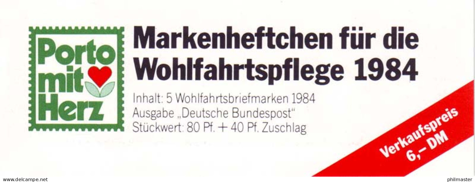 BAGFW/Wofa 1984 Orchideen - Violetter Dingel 80 Pf, 5x1227, Postfrisch - Autres & Non Classés