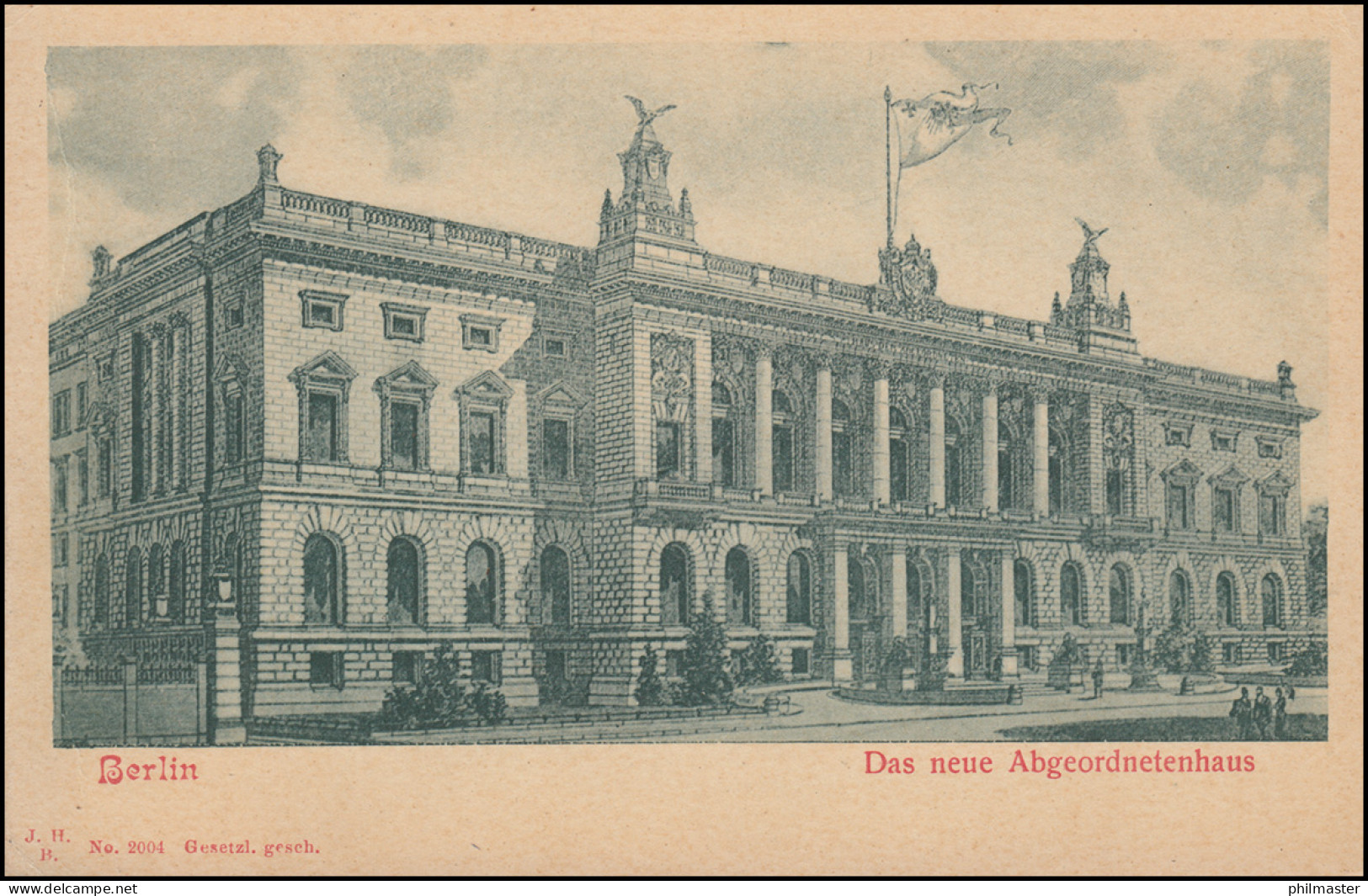 Ansichtskarte Berlin - Das Neue Abgeordnetenhaus, Um 1900, Ungebraucht  - Autres & Non Classés