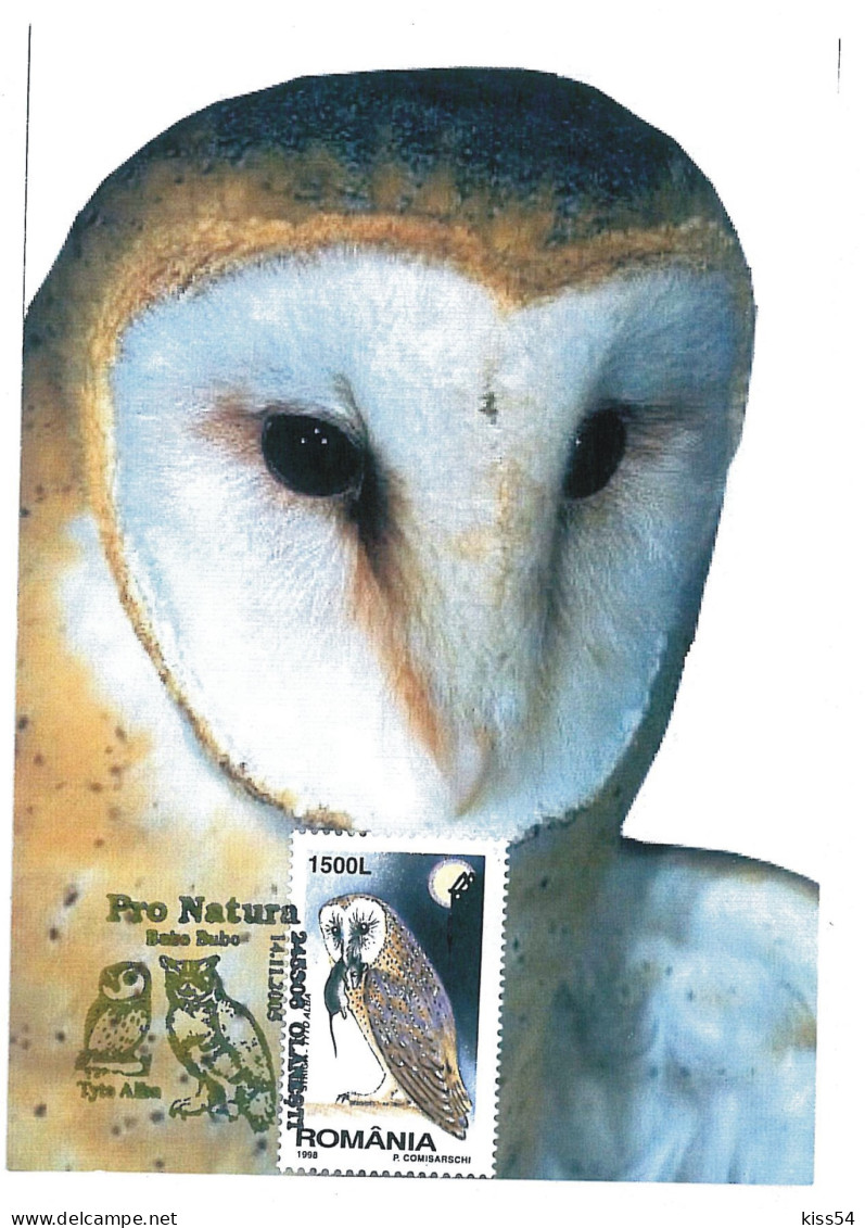 MAX 28 - 657 OWL, Romania - Maximum Card - 2005 - Maximum Cards & Covers