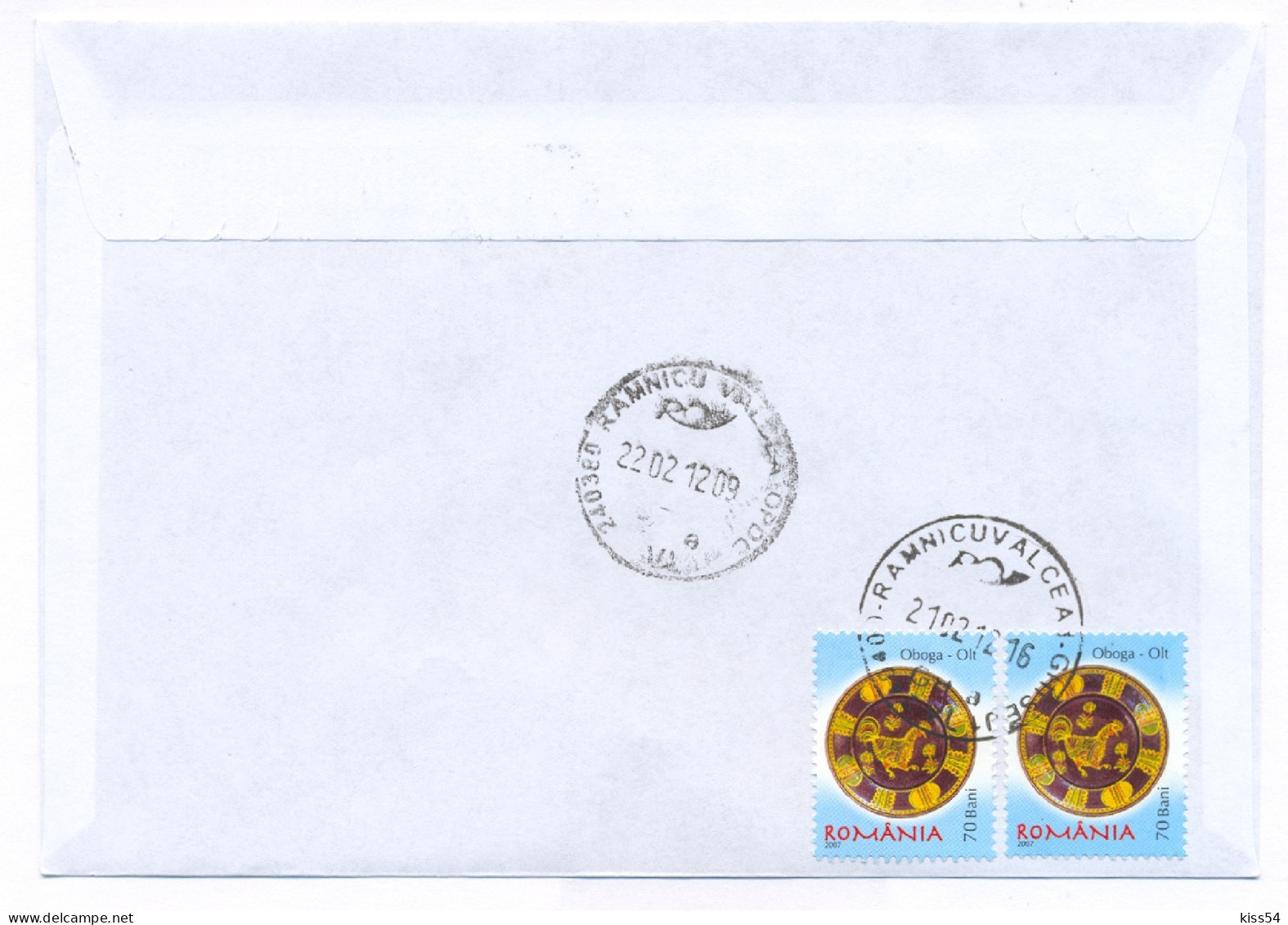 NCP 25 - 10-a France FLATIRON, Romania - Registered, Stamp With TABS - 2012 - Storia Postale