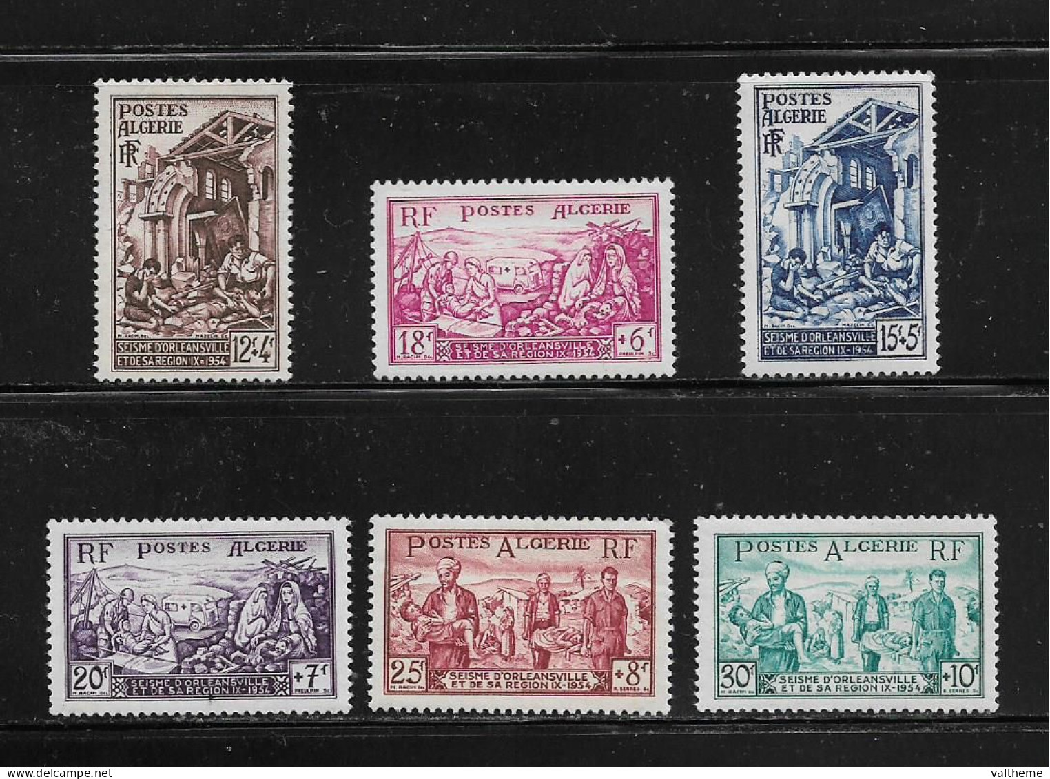 ALGERIE  ( DIV - 519 )   1954   N° YVERT ET TELLIER    N°  319/324    N* - Nuovi