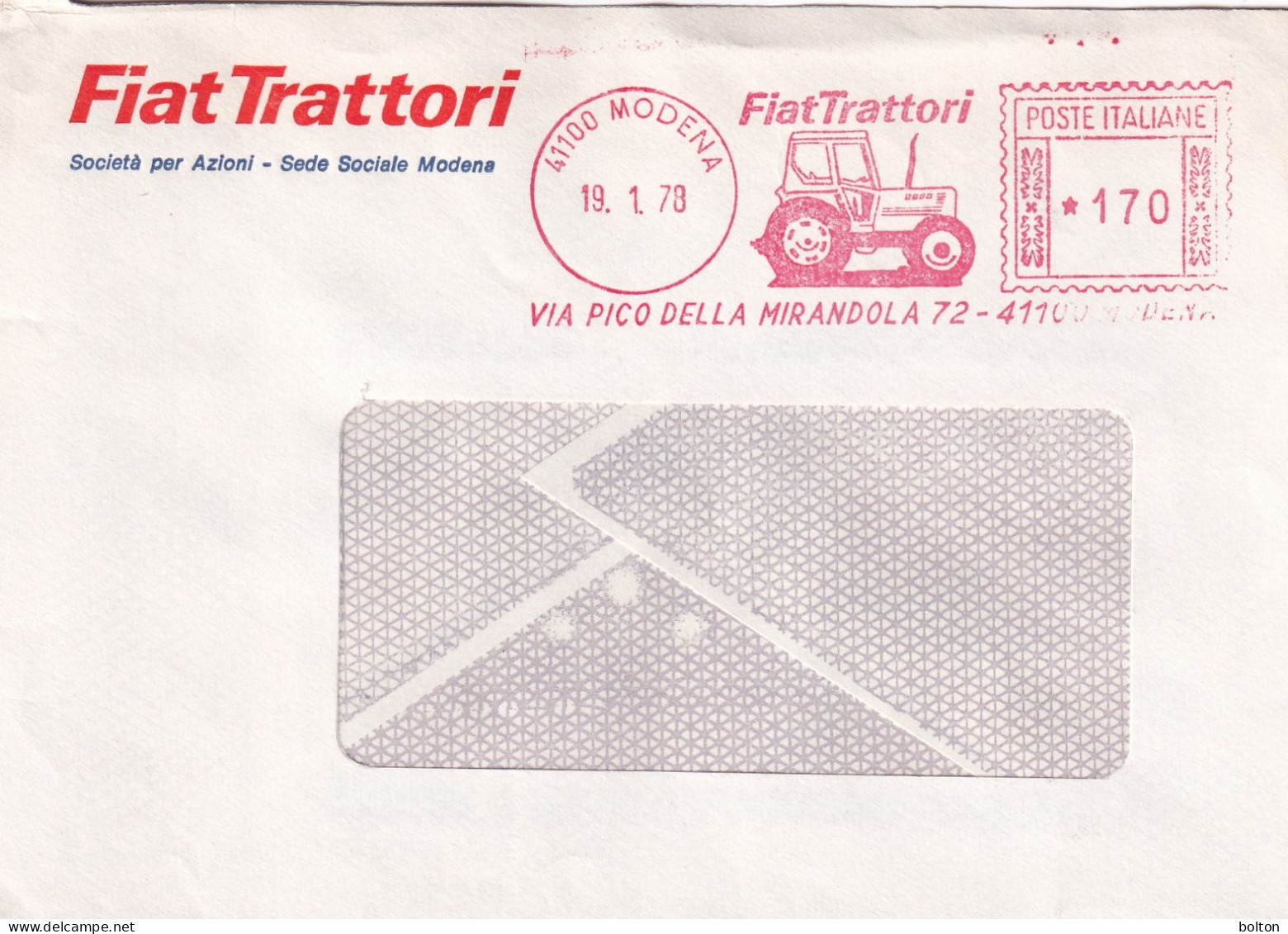 1978-9   N. 3 Affrancature Meccaniche Rosse EMA  FIAT TRATTORI, FIAT 126 E FIAT La Volontà Di Continuare - 1961-70: Marcofilia