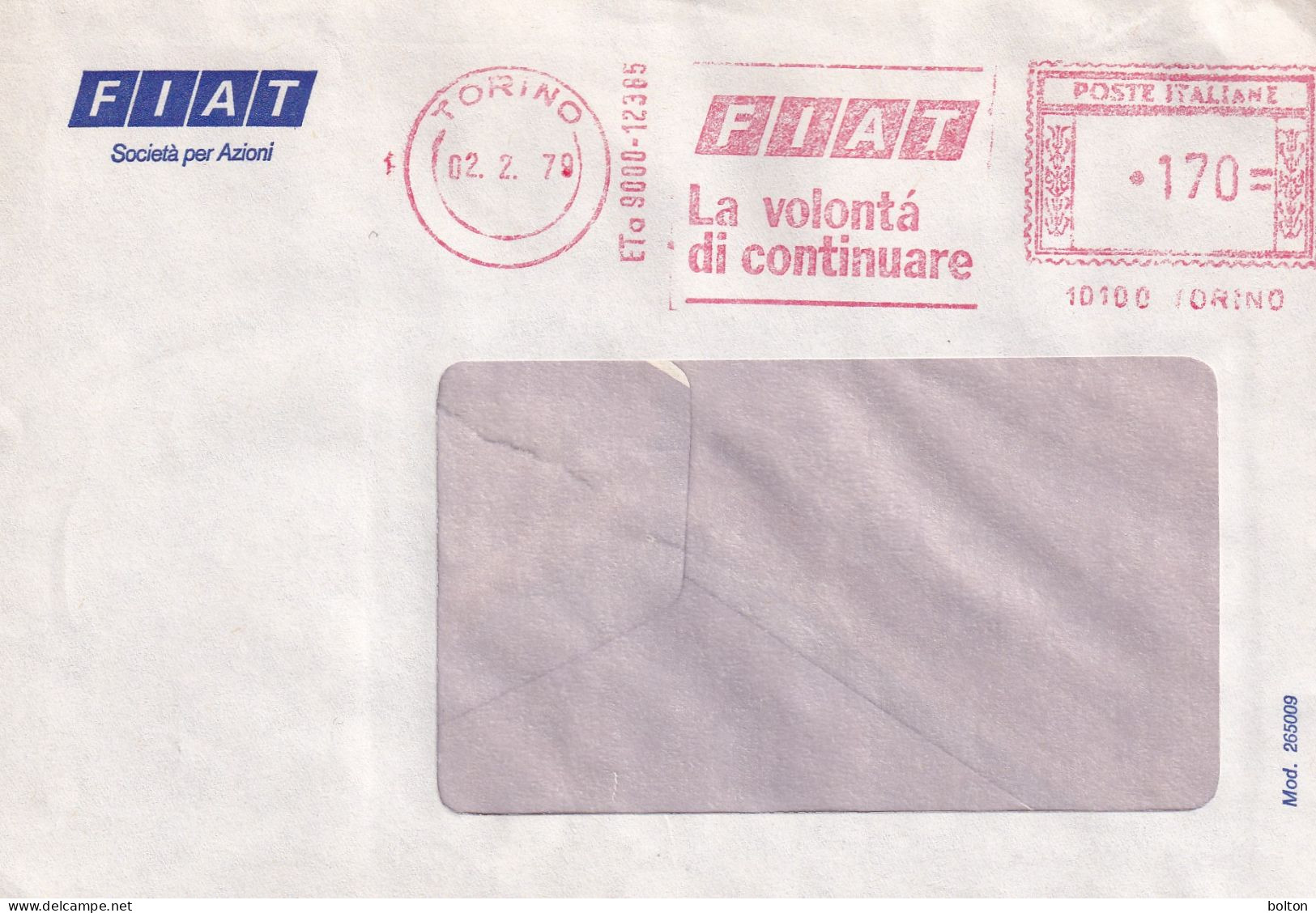 1978-9   N. 3 Affrancature Meccaniche Rosse EMA  FIAT TRATTORI, FIAT 126 E FIAT La Volontà Di Continuare - 1961-70: Storia Postale