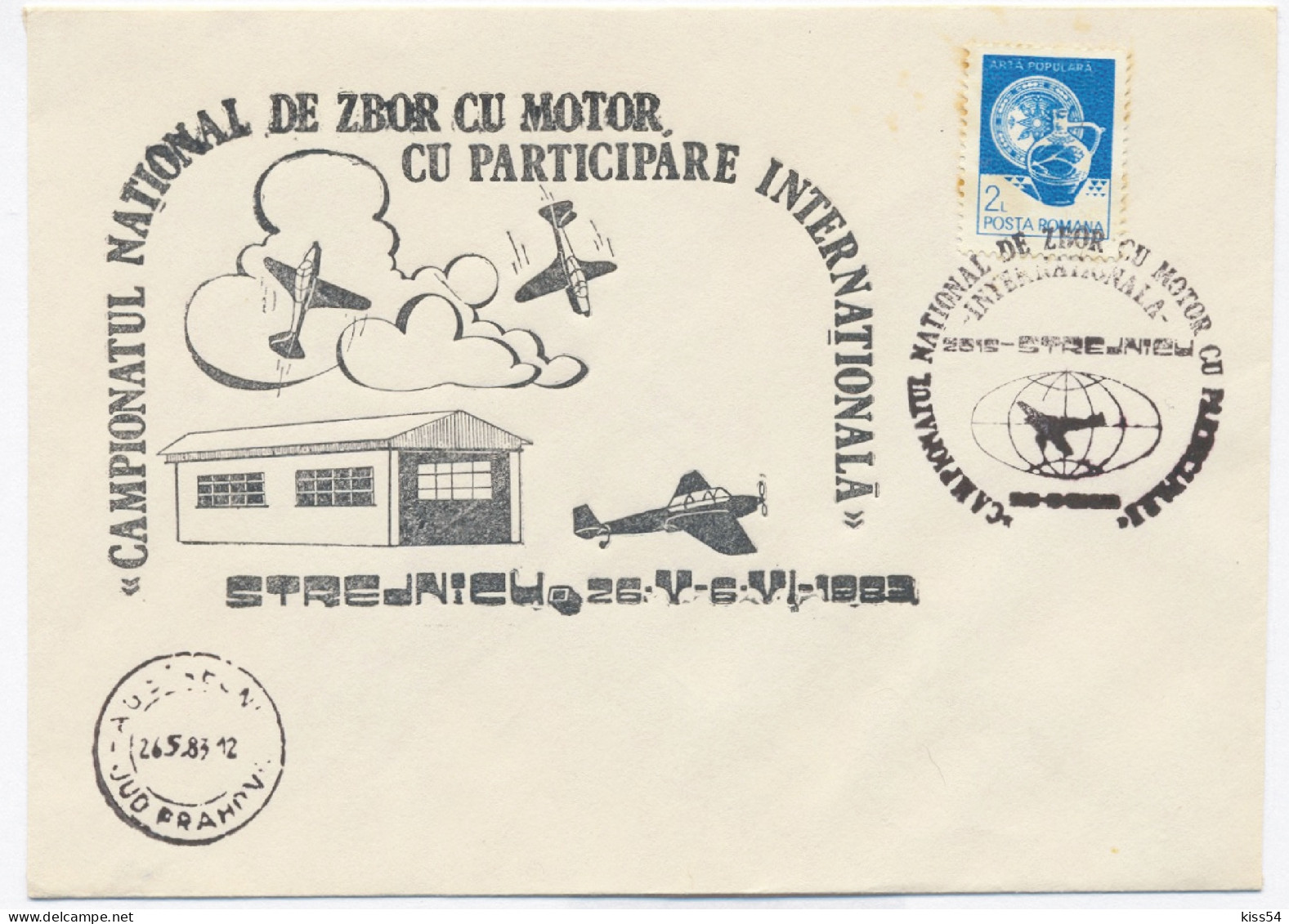 COV 38 - 970 AIRPLANE, Romania - Cover - Used - 1983 - Briefe U. Dokumente