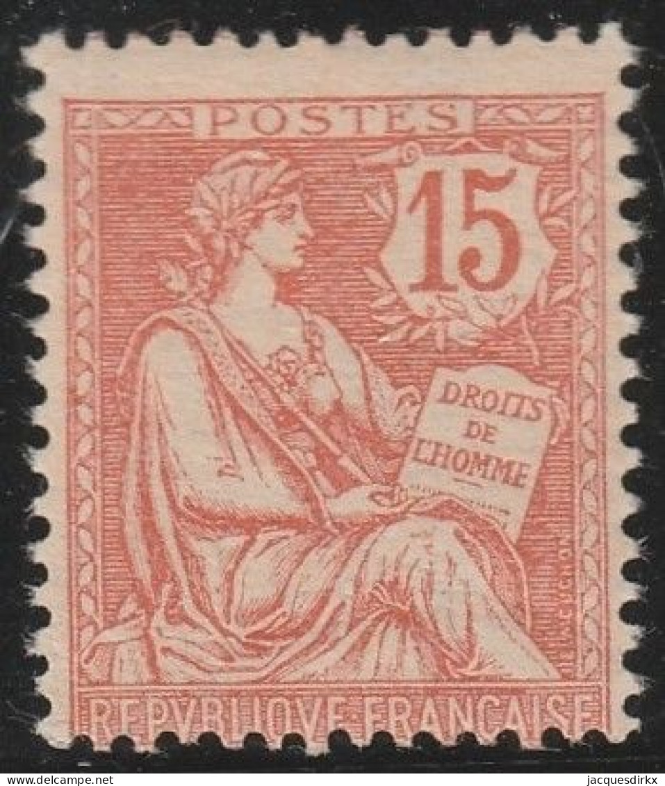 France  .  Y&T   .   125  (2 Scans)    .     **   .     Neuf Avec Gomme D'origine Et SANS Charnière - 1900-02 Mouchon