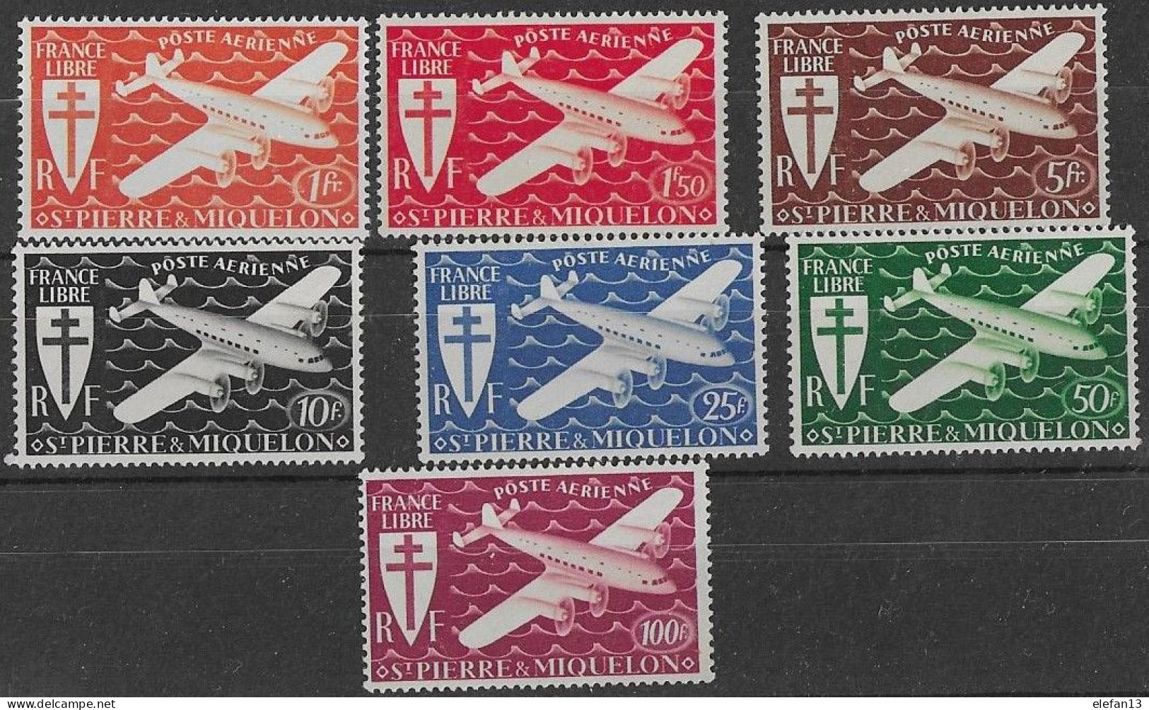 SPM  Poste Aérienne N°4 à 10**  (7 Valeurs) Série Complète Neuf Sans Charnière Luxe MNH - Unused Stamps