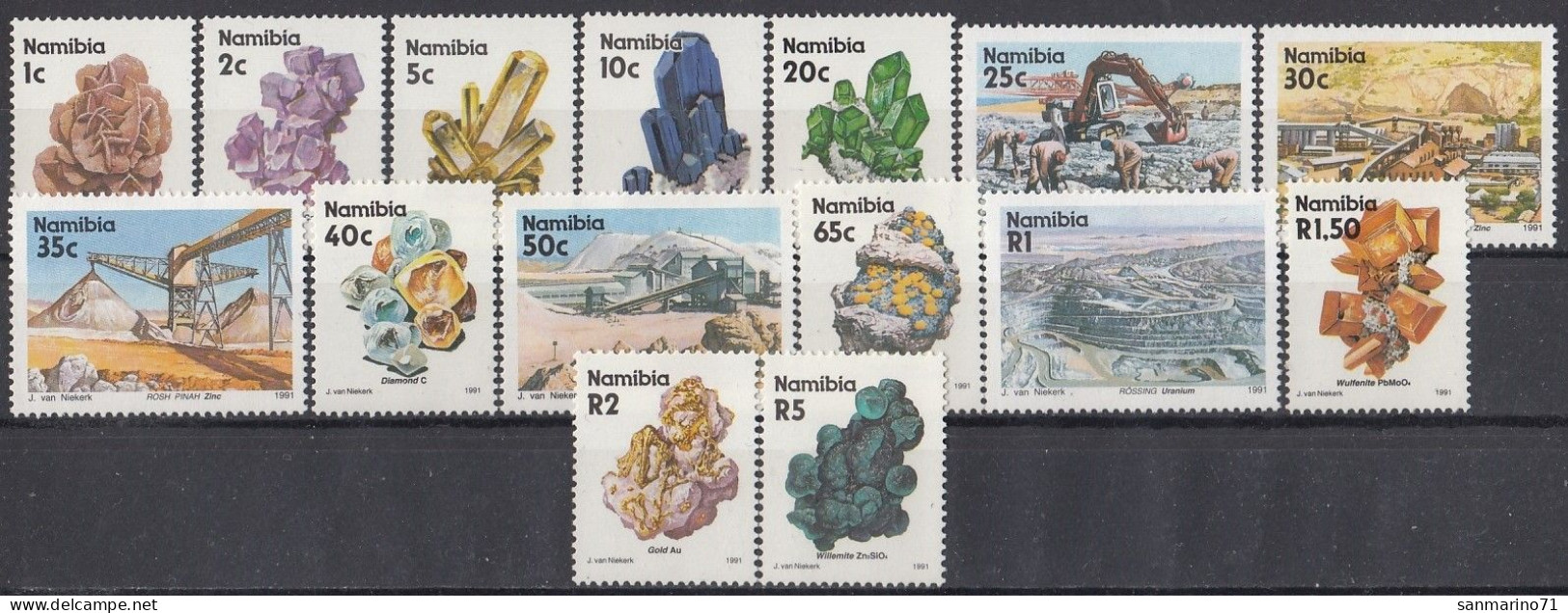 NAMIBIA 683-697,unused - Mineralien