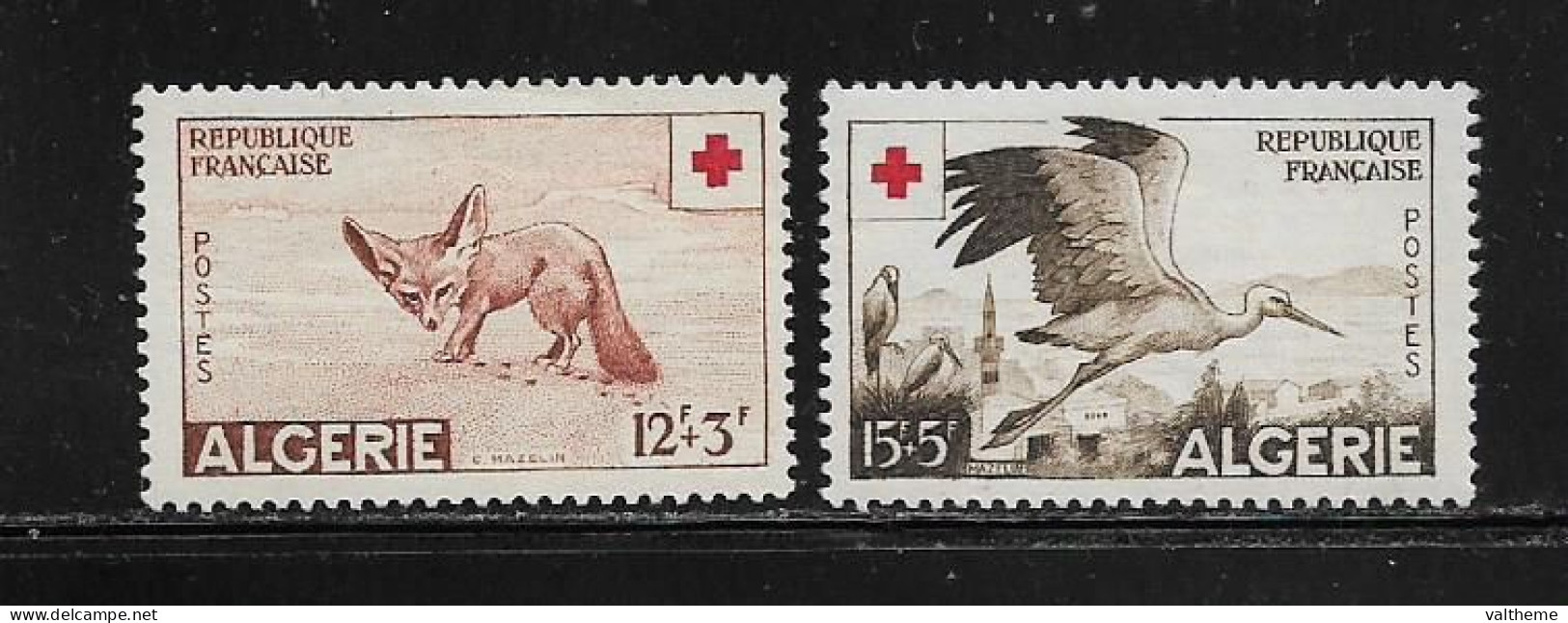 ALGERIE  ( DIV - 526 )   1957   N° YVERT ET TELLIER    N°  343/344    N* - Ungebraucht