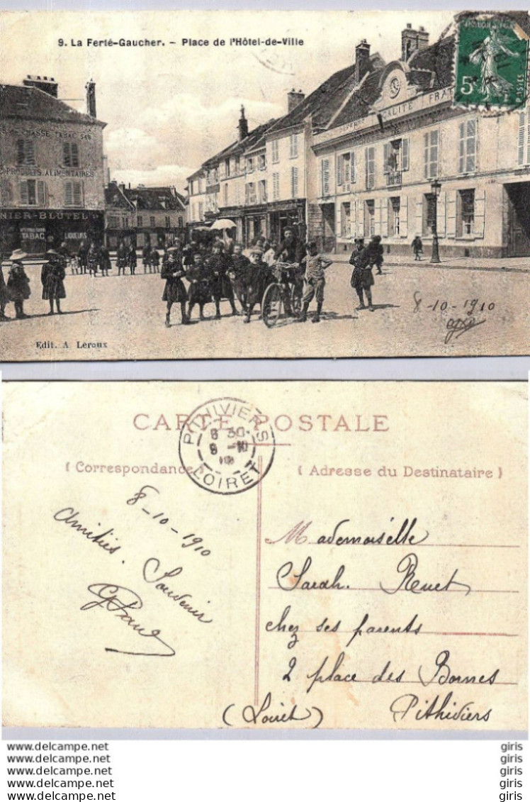 77 - Seine Et Marne - La Ferté Gaucher - Place De L'Hôtel-de-Ville - La Ferte Gaucher