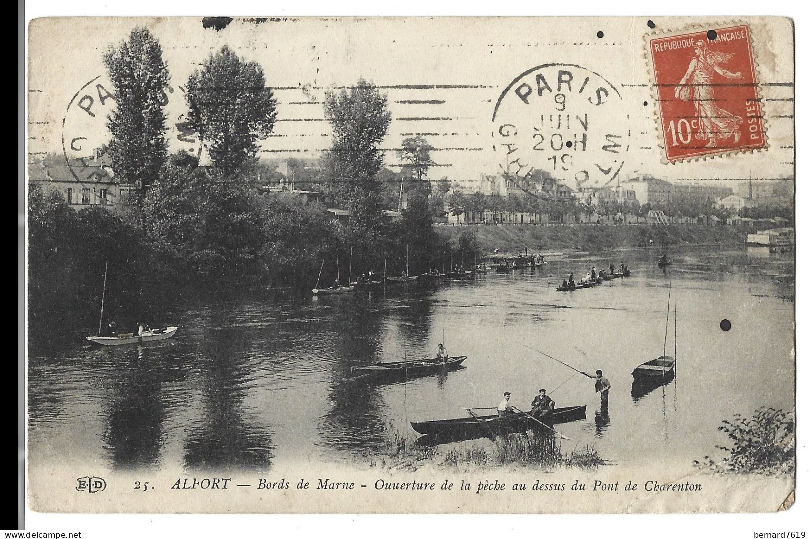 94 Alfort - Bords De Marne - Ouverture De La Peche Au Dessus Du Pont De Charenton - Alfortville