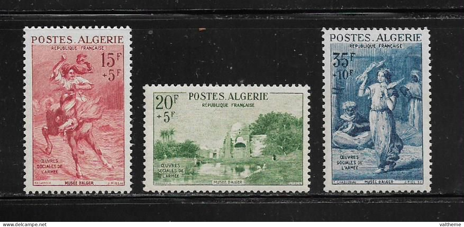 ALGERIE  ( DIV - 528 )   1957   N° YVERT ET TELLIER    N°  346/348    N* - Unused Stamps