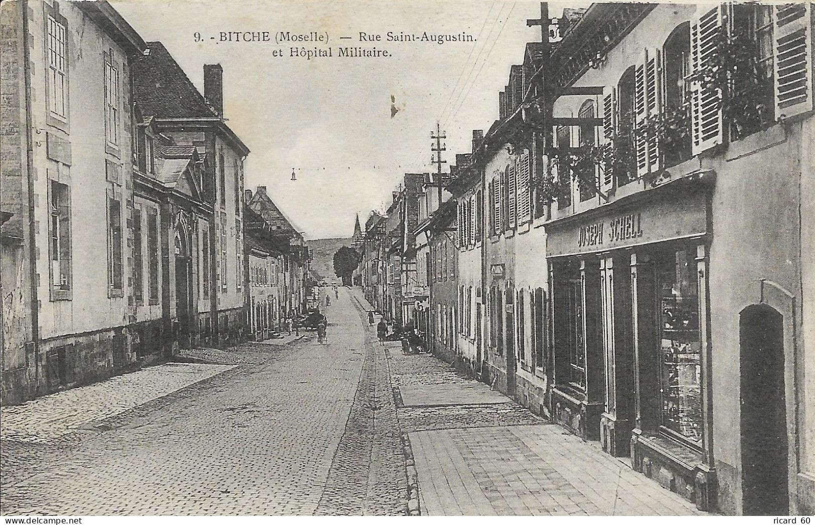 Cpa Bitche, Rue Saint Augustin Et Hôpital Militaire - Bitche