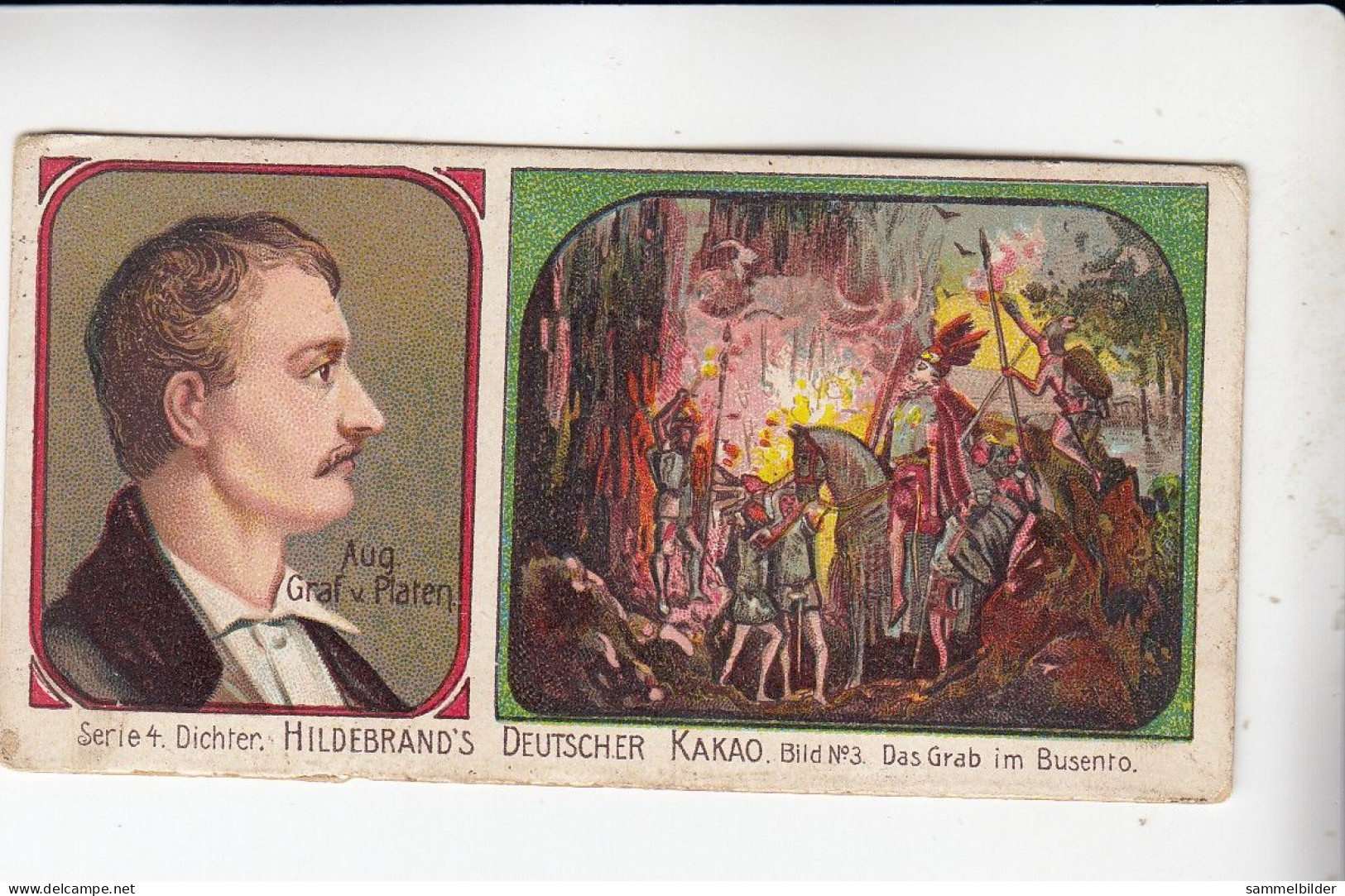 Hildebrand  Dichter August Graf Von Platen - Hallermünde Serie 4 # 3  Von 1910 - Tea & Coffee Manufacturers