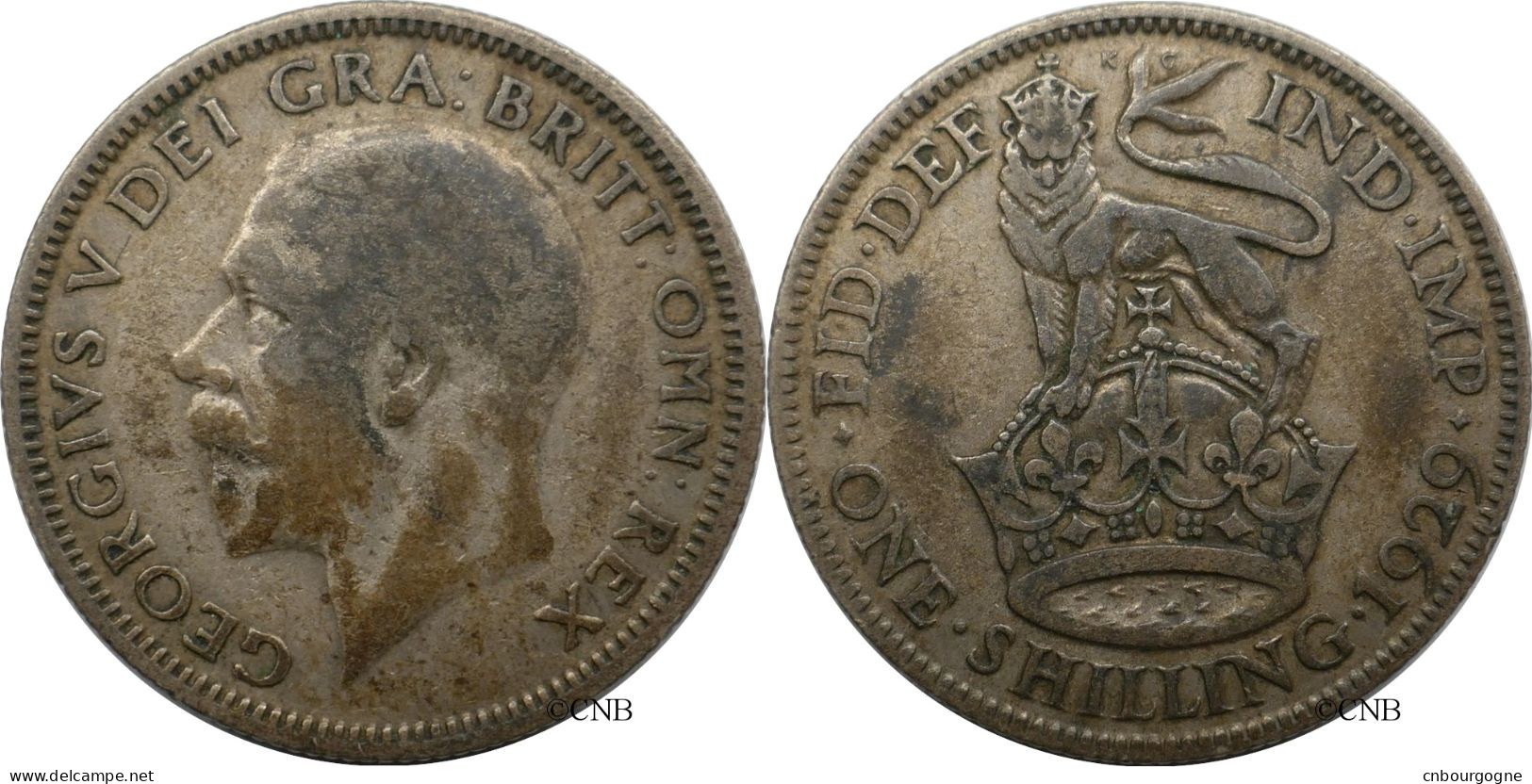 Royaume-Uni - George V - 1 Shilling 1929 - TB/VF25 - Mon6672 - I. 1 Shilling