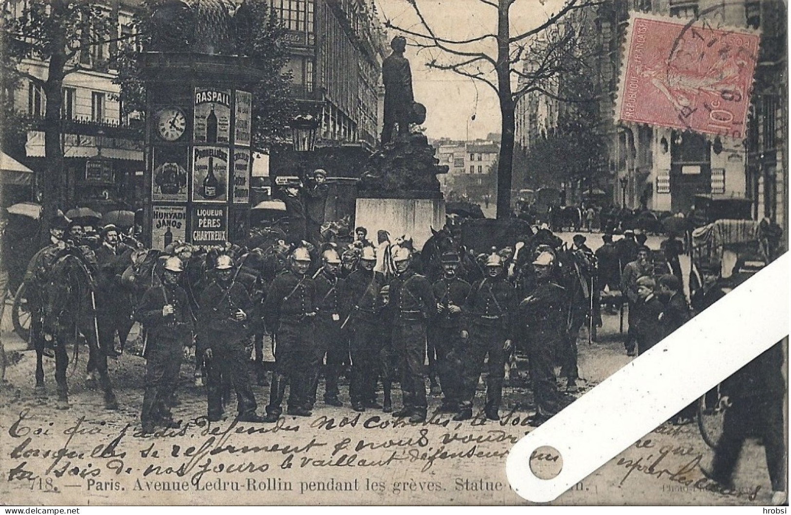 75 Paris, 12e Arrondissement, Avenue Ledru-Rollin Pendant Les Grèves, Statue De Baudin, D.12.116 - Paris (12)