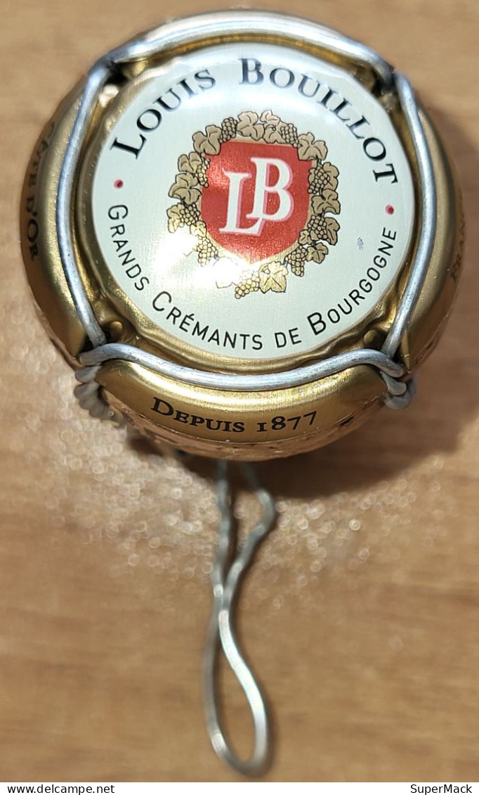 Capsule & Bouchon & Muselet Crémant De Bourgogne Louis BOUILLOT Blanc & Or Nr 243920 - Spumanti